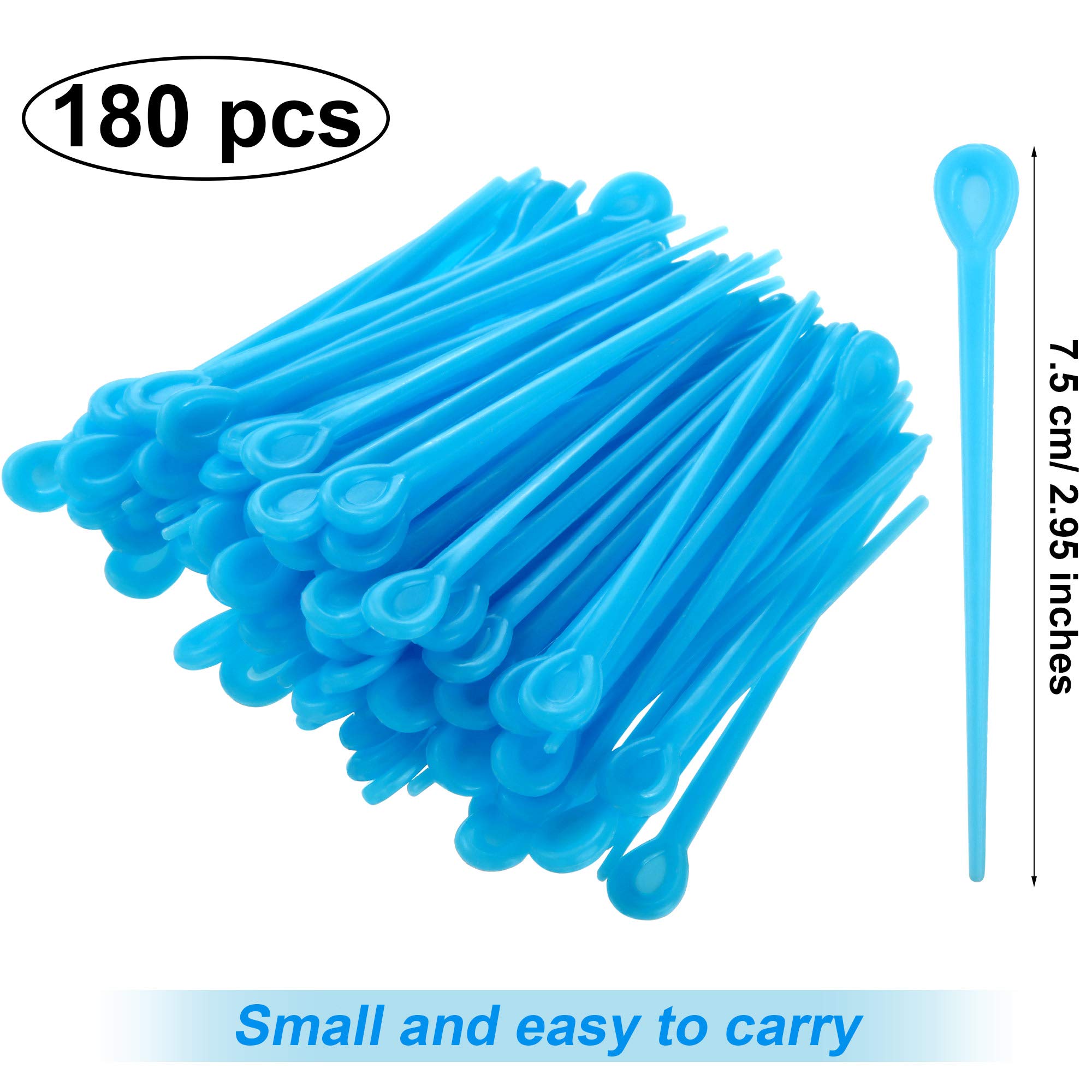 180 Pieces Brush Roller Pick Plastic Roller Pick Hair Curler Roller Pin for Hair Curling Styling Accessories for Christmas Valentine's Day Present(Blue)