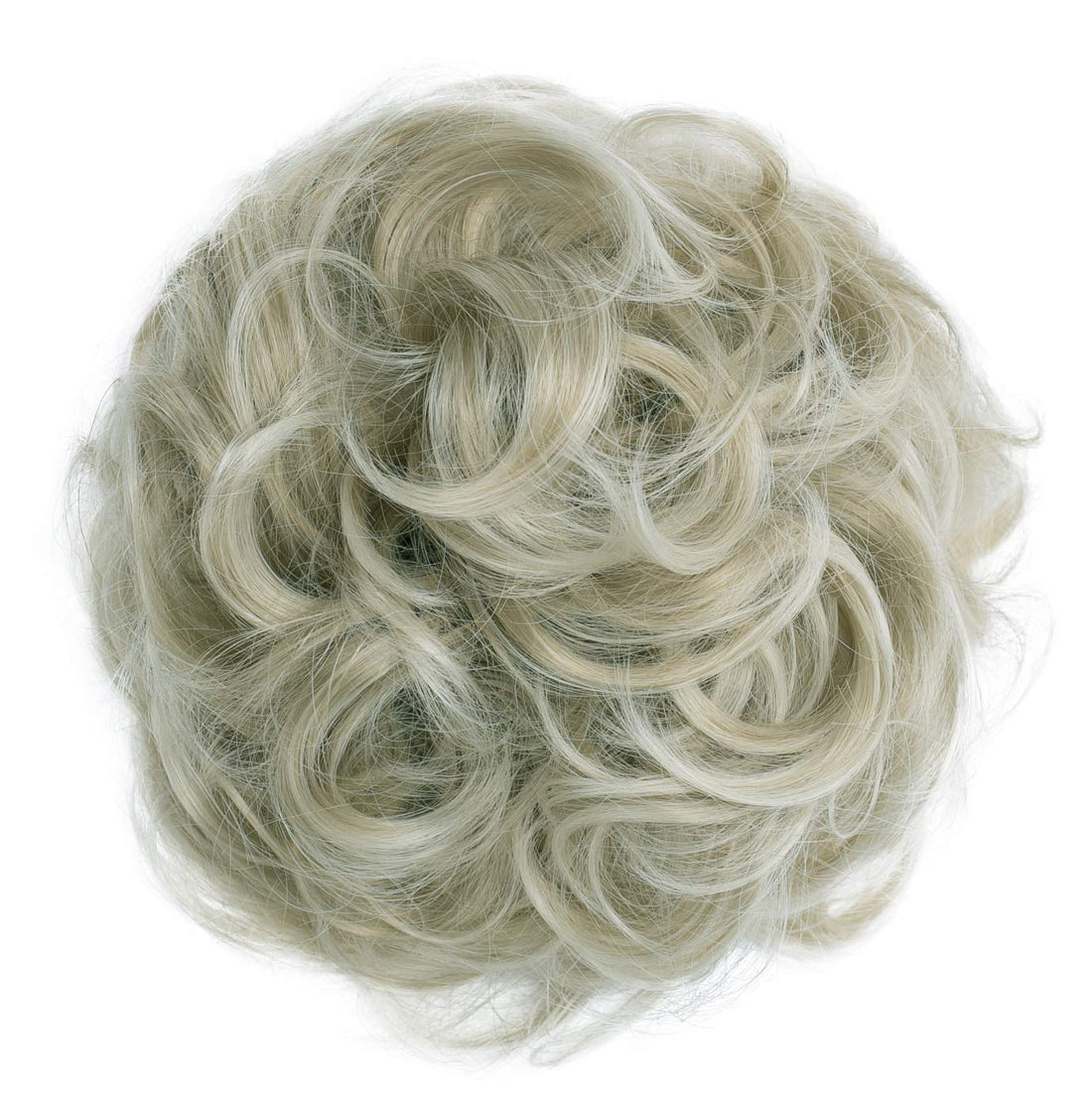 Light blond G12E_24AT613 : PRETTYSHOP Hairpiece Hair Rubber Scrunchie Scrunchy Updos VOLUMINOUS Curly Messy Bun Light blond G12E_24AT613