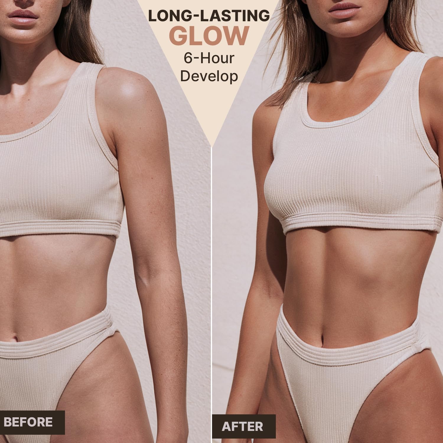 Self Tanner Mousse - USA Made with Natural & Organic Ingredients, Self Tanning Mousse for Dark Fake Tan, Sunless Tanner, Clear & Non Toxic Tanning Foam for Streak Free Finish, No Nasty Smell