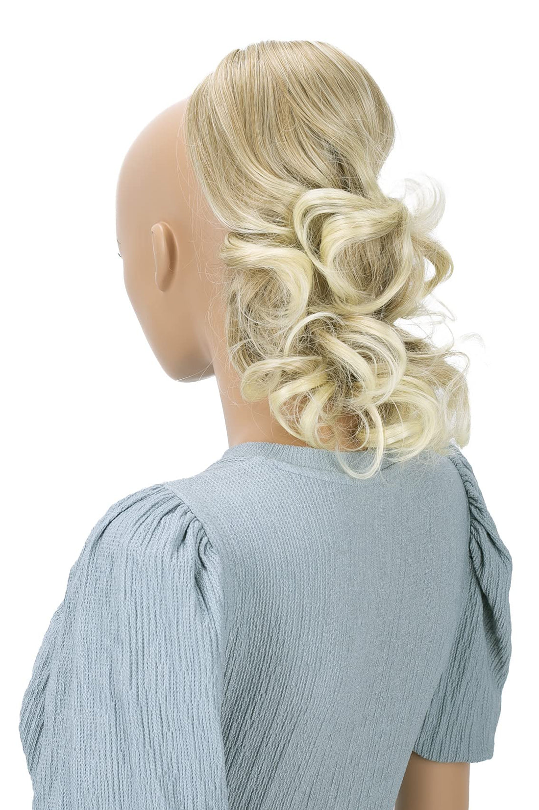 PRTTYSHOP Hair Piece Pony Tail Extension Draw String Voluminous Curly Heat-Resisting 14 blonde mix # 28T613 PH210