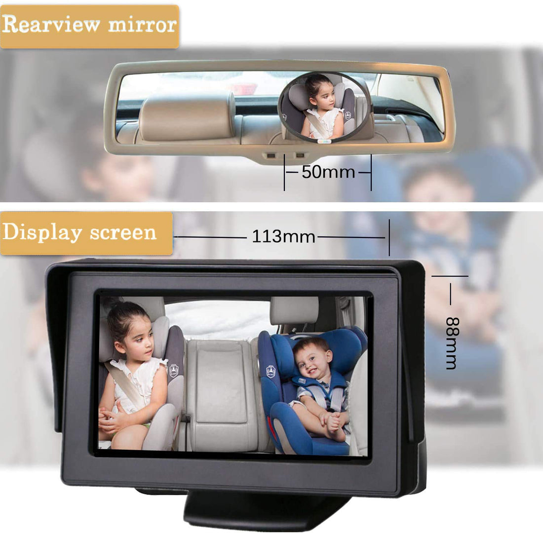 Itomoro Baby Car Mirror, View Infant in Rear Facing Seat with Wide Crystal Clear View,Camera Aimed at Baby-Easily to Observe The Baby's Every Move
