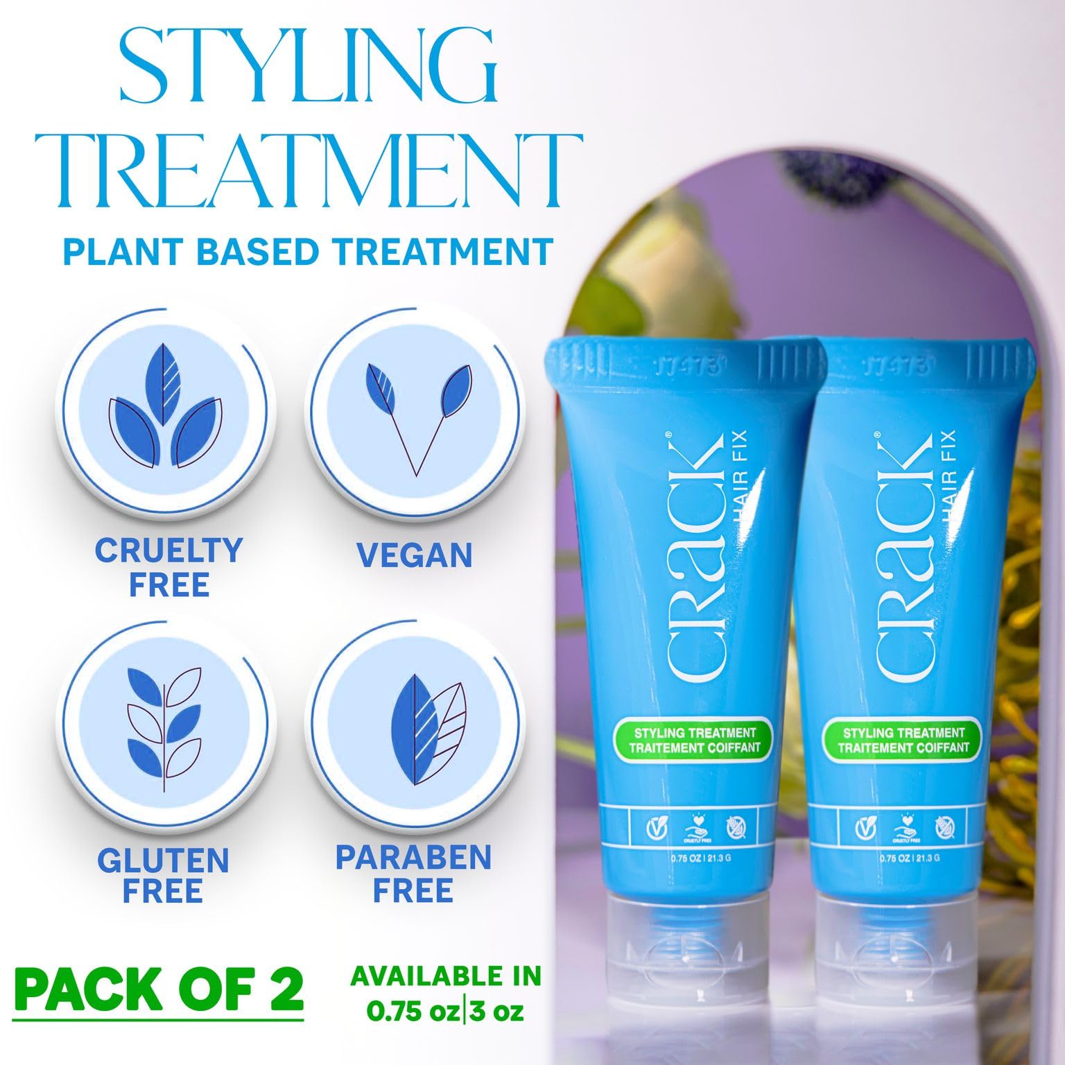 Bundle - 2 Items : Crack Original Styling Treatment