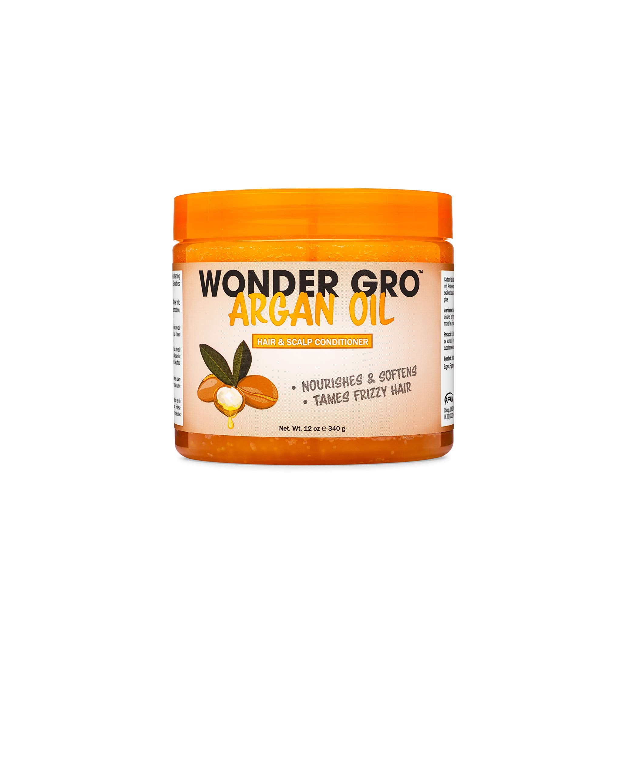 Argan Oil Hair Grease Styling Conditioner, 12 fl oz - Frizz-Free Grease - Nourishes & Softens by Wonder Gro
