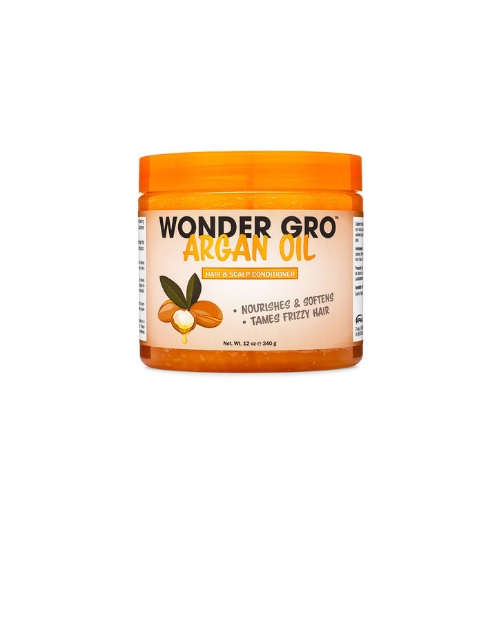 Argan Oil Hair Grease Styling Conditioner, 12 fl oz - Frizz-Free Grease - Nourishes & Softens by Wonder Gro