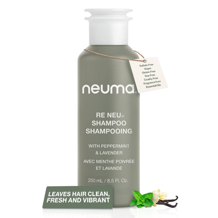 NEUMA Re Neu Shampoo 8.5 Fl. Oz. Revitalizing, Soothing & Gentle Cleansing Sulfate Free Shampoo, Peppermint & Vanilla Scent