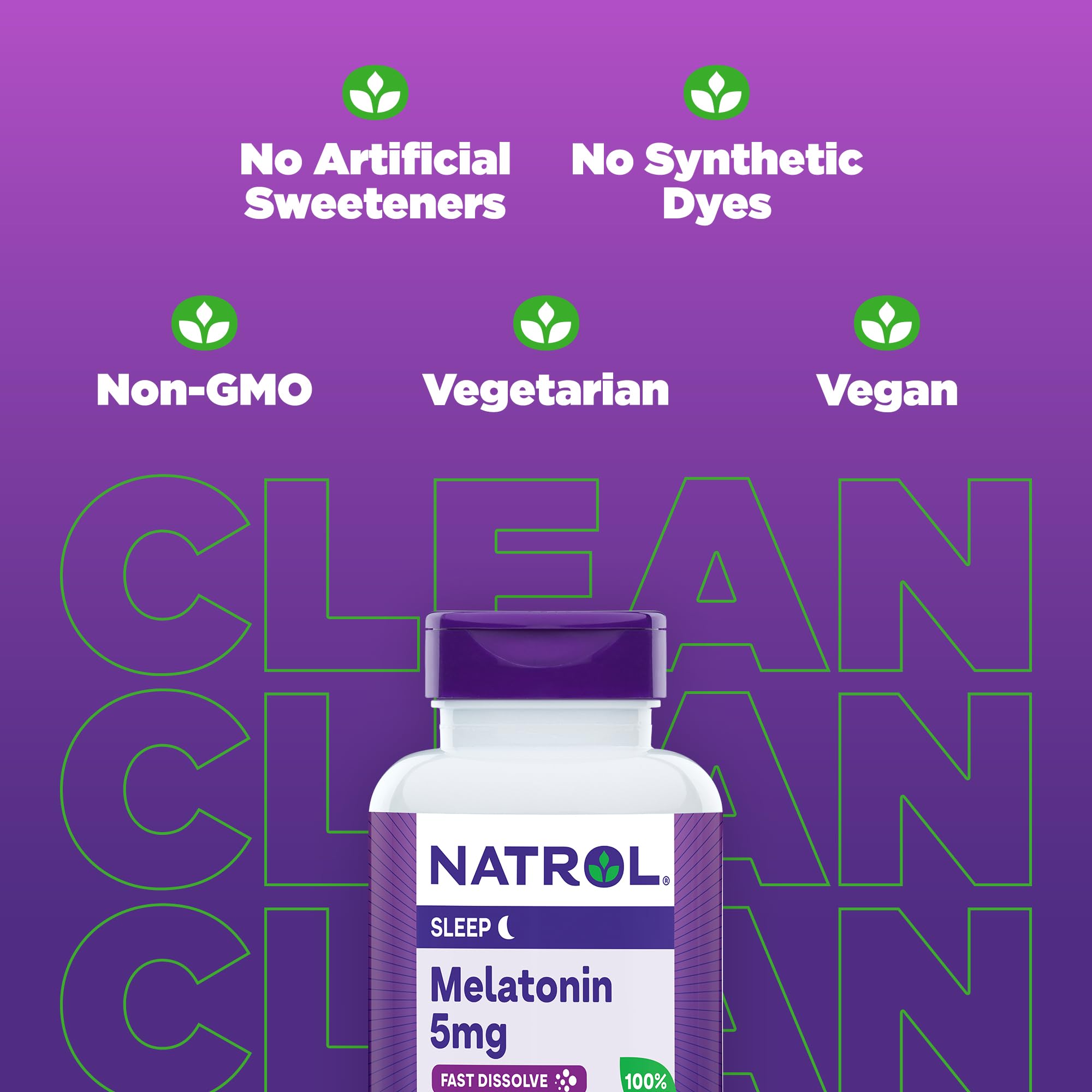 Natrol Melatonin 5mg Fast Dissolve Tablets, Sleep Support Supplements for Adults, Strawberry Flavor, 200 Tablets, Up to 200 Day Supply