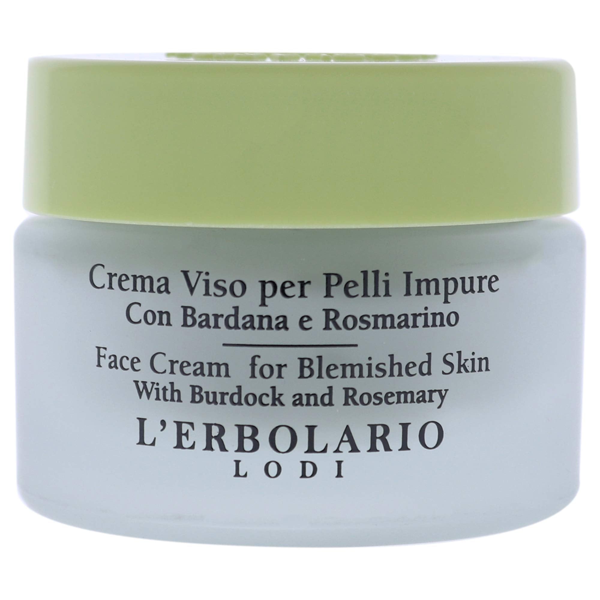 L'Erbolario Face Cream for Blemished Skin with Burdock and Rosemary 30 Ml / 1 Fl. Oz.