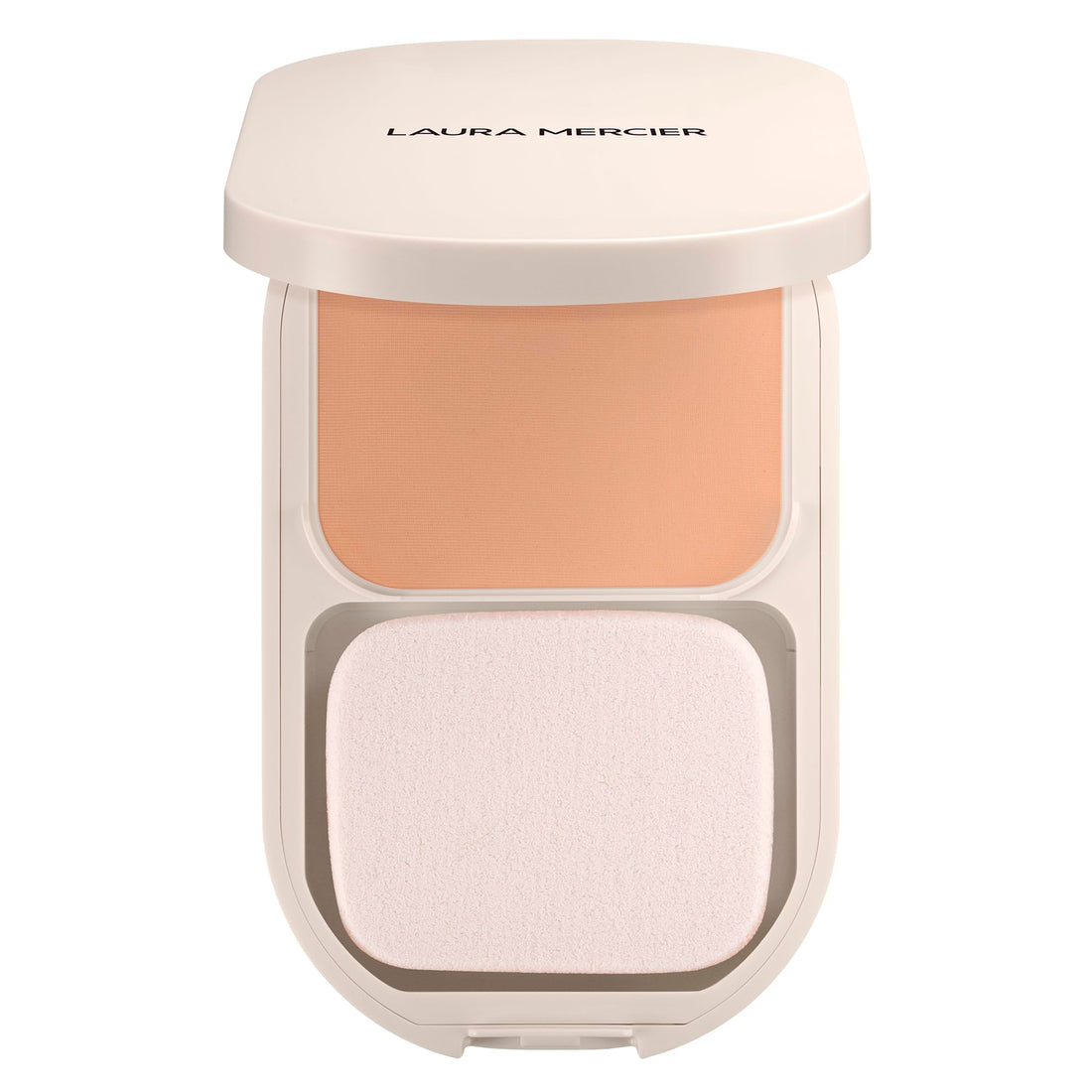 Laura Mercier Real Flawless Feather Matte Powder Foundation, 16 HR Fade-Proof Wear, Hydration & Shine Control, Weightless Face Powder Compact, Hyaluronic Acid Infused, 2N Affogato