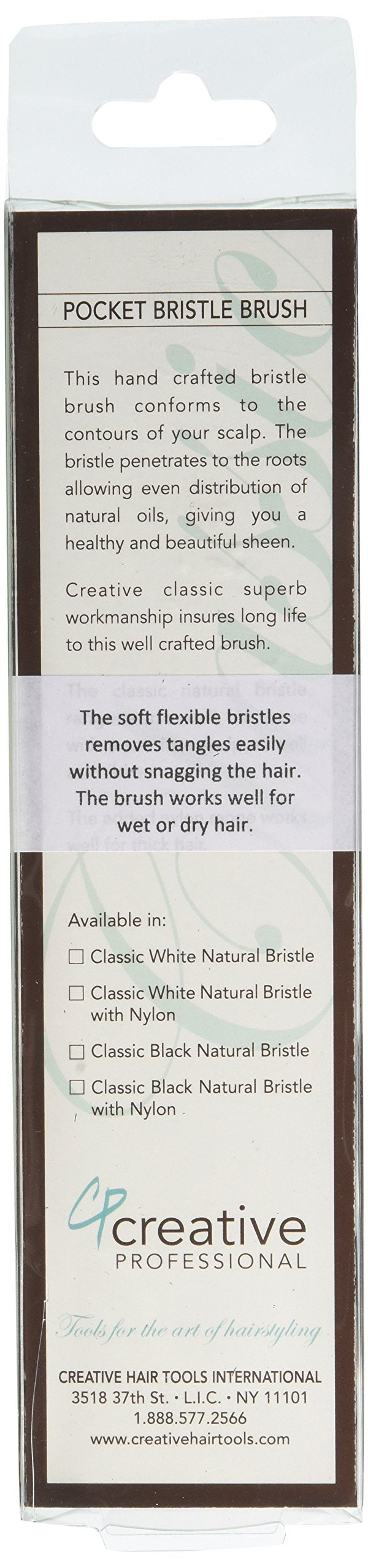 Creative Hair Brushes Wet/Dry Pocket Hair Brush, Pink