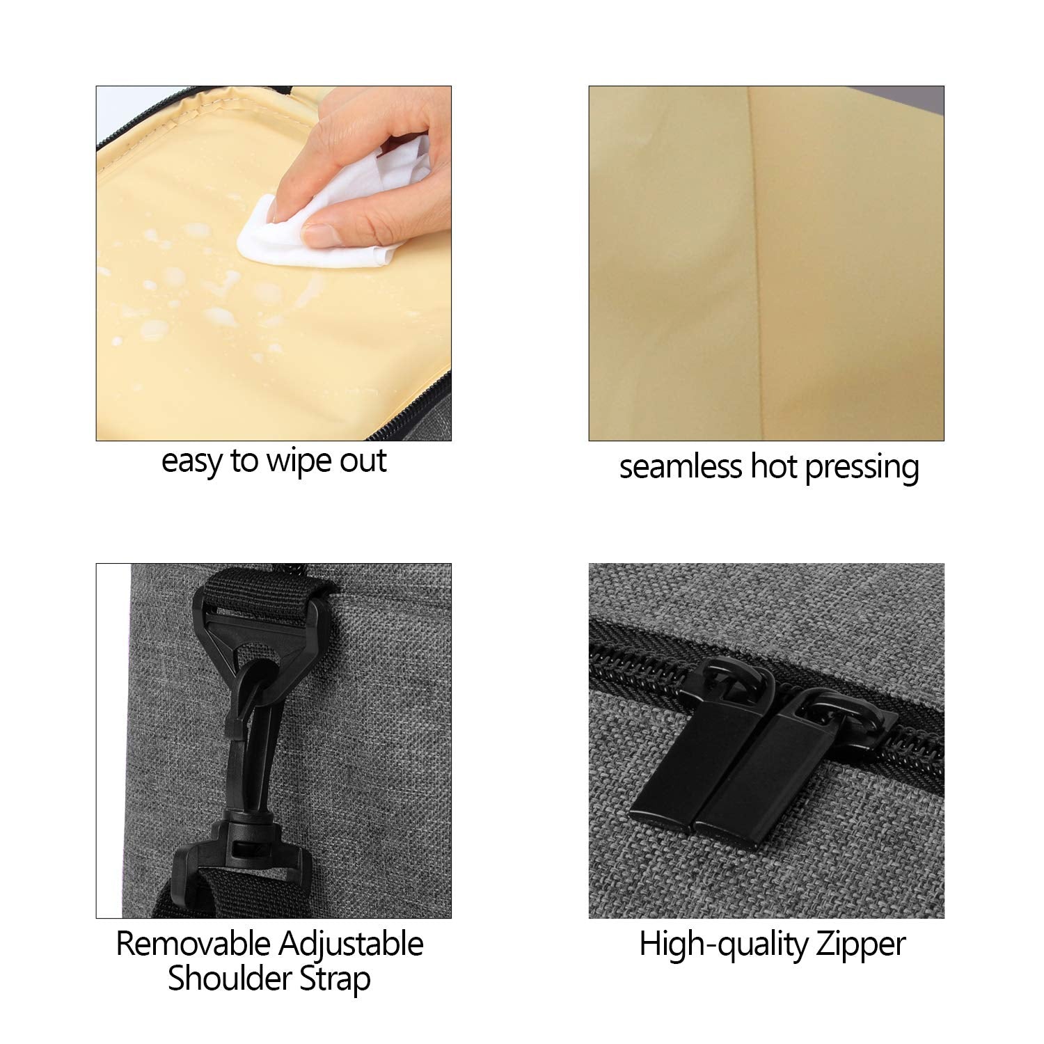 Teamoy Breastmilk Cooler Bag with Ice Pack, Travel Baby Bottle Carrier Tote Bag Fits Up to 6 Large 9 Ounce Bottles, Gray