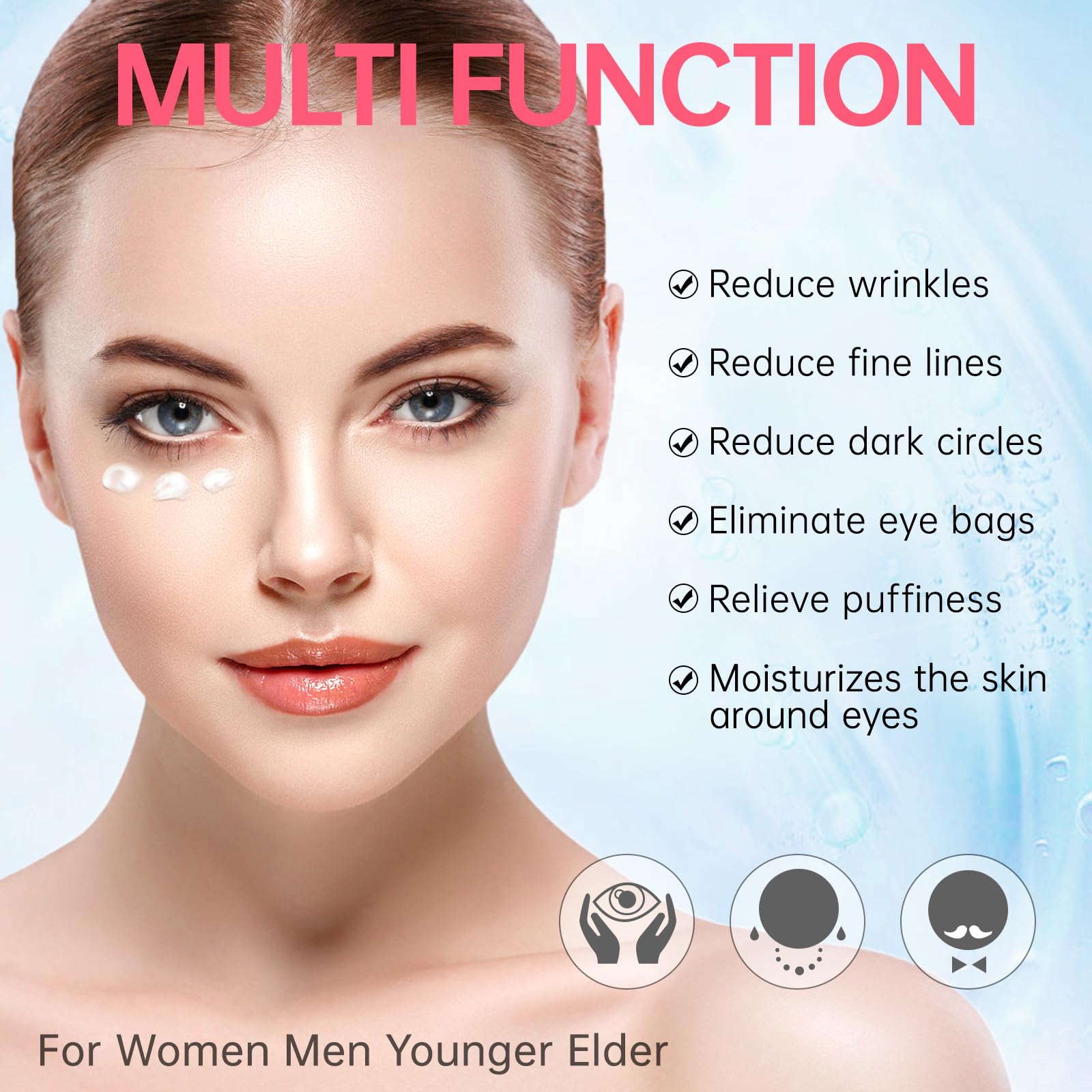 Eye Cream for Puffiness|eye serum retinol eye cream Dark Circles|Wrinkle|Bags Under Eyes,Eye Repair Cream Anti Aging Moisturizer,retinol,vitamin c,Eye Care Cream Suit Women Men Eye Firm Smooth 0.7 OZ