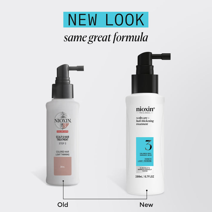 NIOXIN System 3 Scalp Activating Treatment : 6.8 Ounce, Nioxin Scalp & Hair Leave-In Treatment System 3 (Color Treated Hair/Normal to Light Thinning)