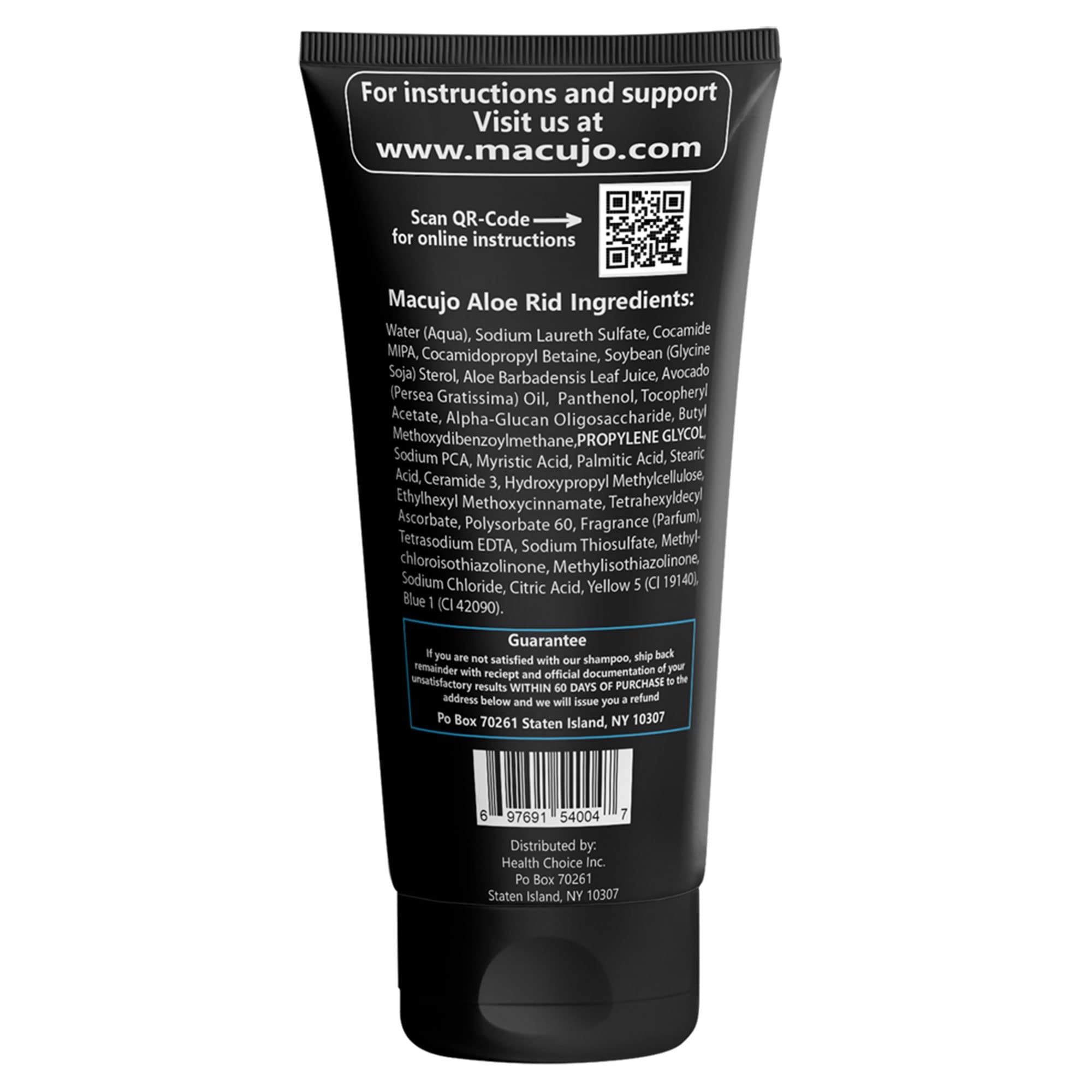 Macujo Aloe Rid Detox Shampoo Method Effective Chelating Agent for Pollutants, Residual Medications, Nicotine, Alcohol, Chlorine, 2nd Hand-Smoke, Heavy Metals