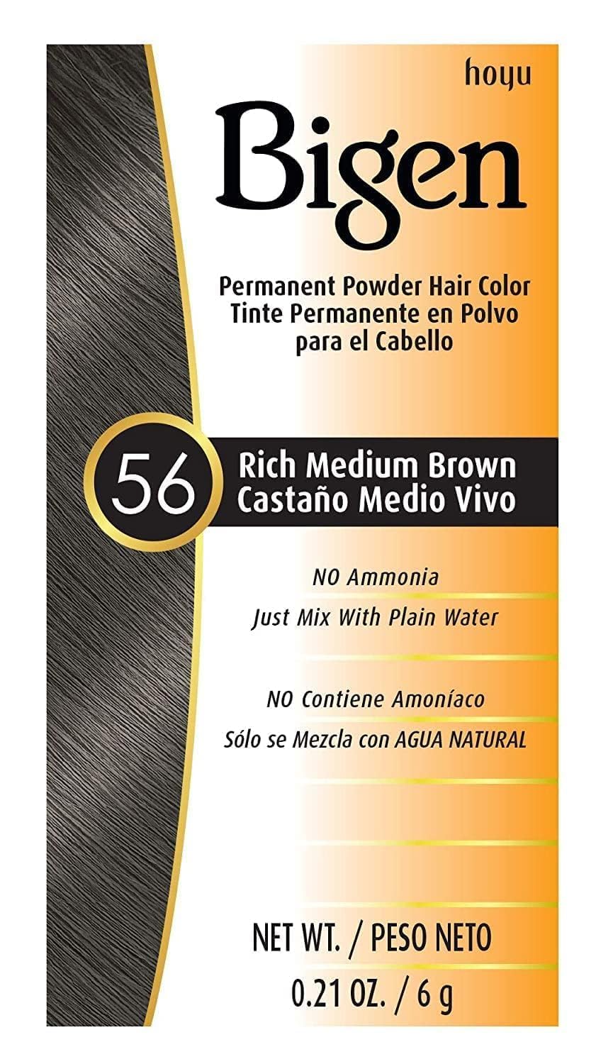 Bigen Hair Color Powder #56 Rich Medium Brown - 1 pc,(Hoyu)
