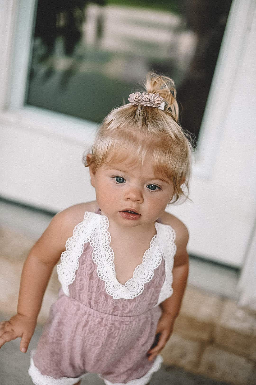 California Tot Non-Slip Fully Lined Alligator Clip Hair Accessories for Fine Hair, Little Girls, Toddlers (Kimono Clip Set of 4)