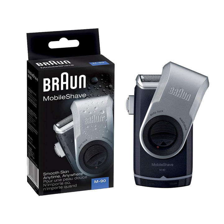 M-90 : Braun MobileShave M-90 Men's Portable Electric Foil Shaver Travel Battery Razor