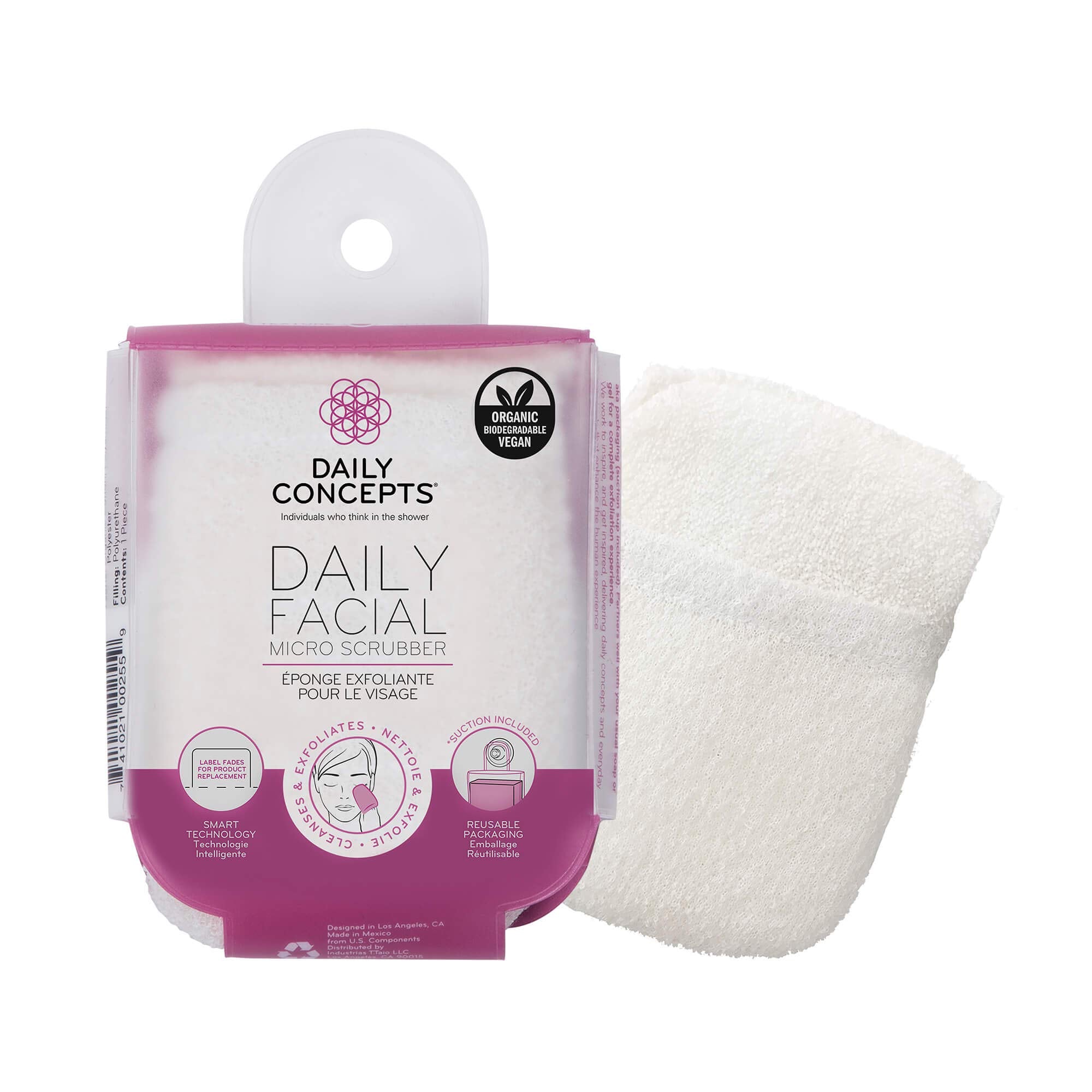 Daily Facial Micro Scrubber - Dual Textured Scrubber For Cleansing And Exfoliating The Face