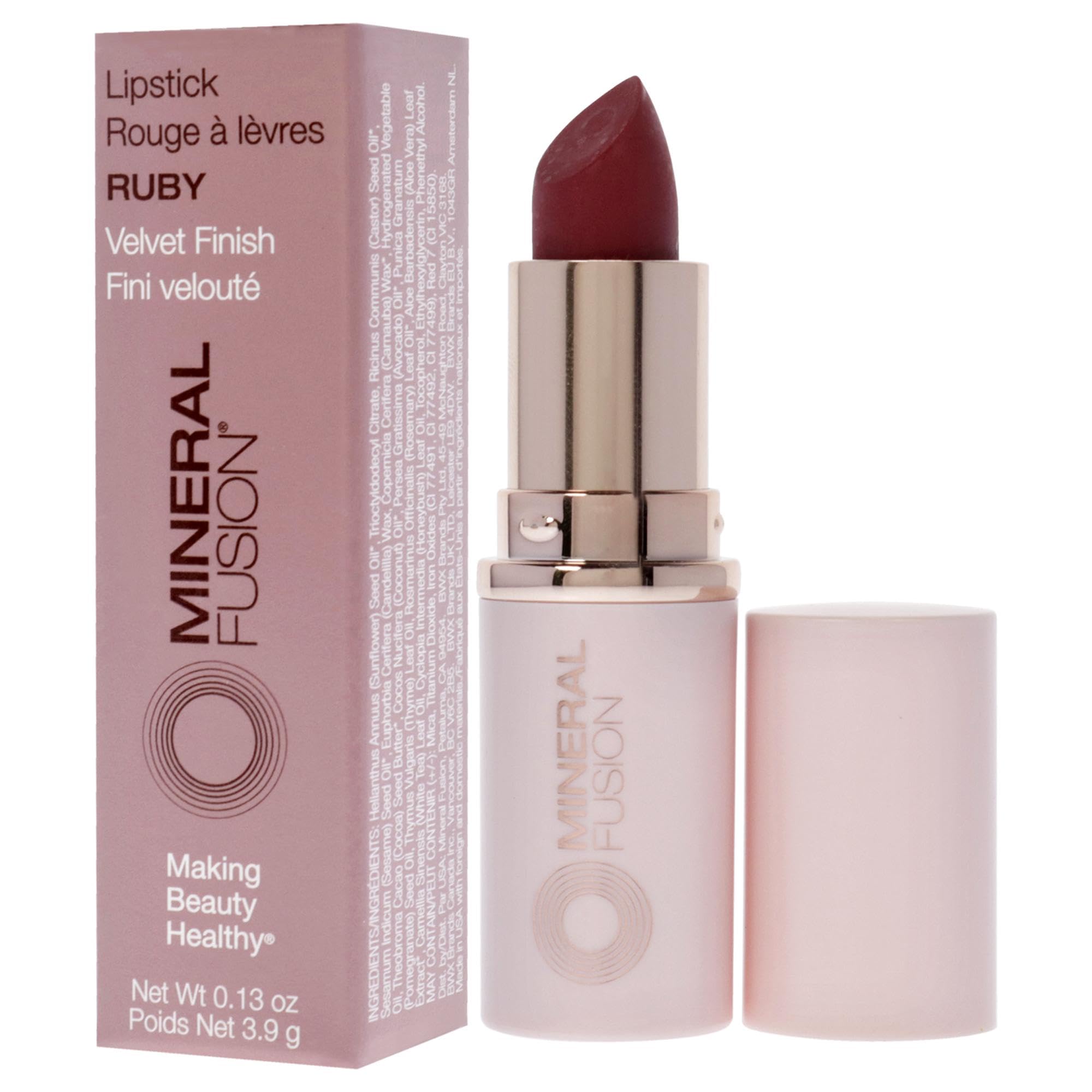 Mineral Fusion Lipstick, Ruby, .13 Ounce