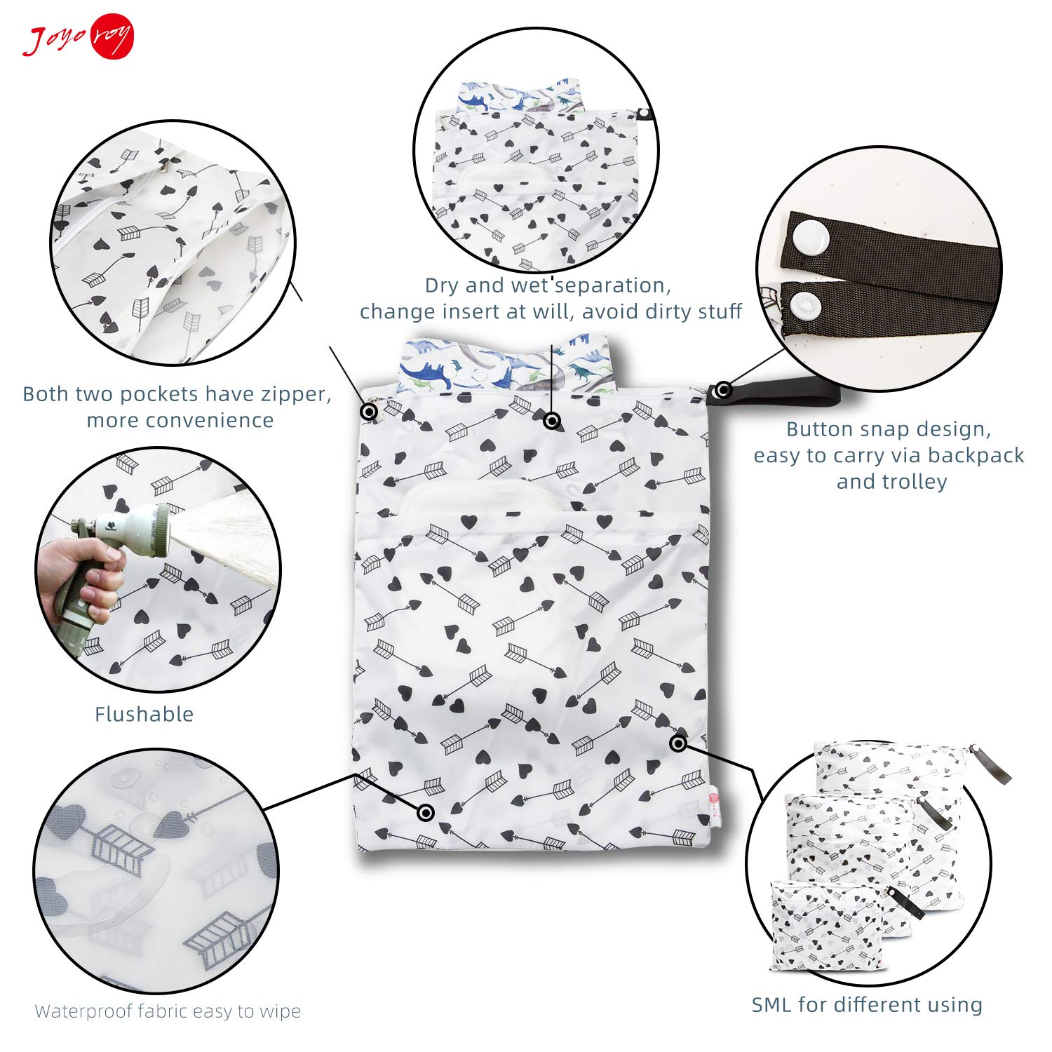 Joyo roy Yoga Bag Gym Bag Dry Bag Pump Bag Wet Dry Bags Wet Dry Bags for Diaper Bag Swimming Bag Waterproof Dry and Wet Separate Diaper Bag Baby Diaper Bag Wet Bag for Cloth Diapers Wet Bag