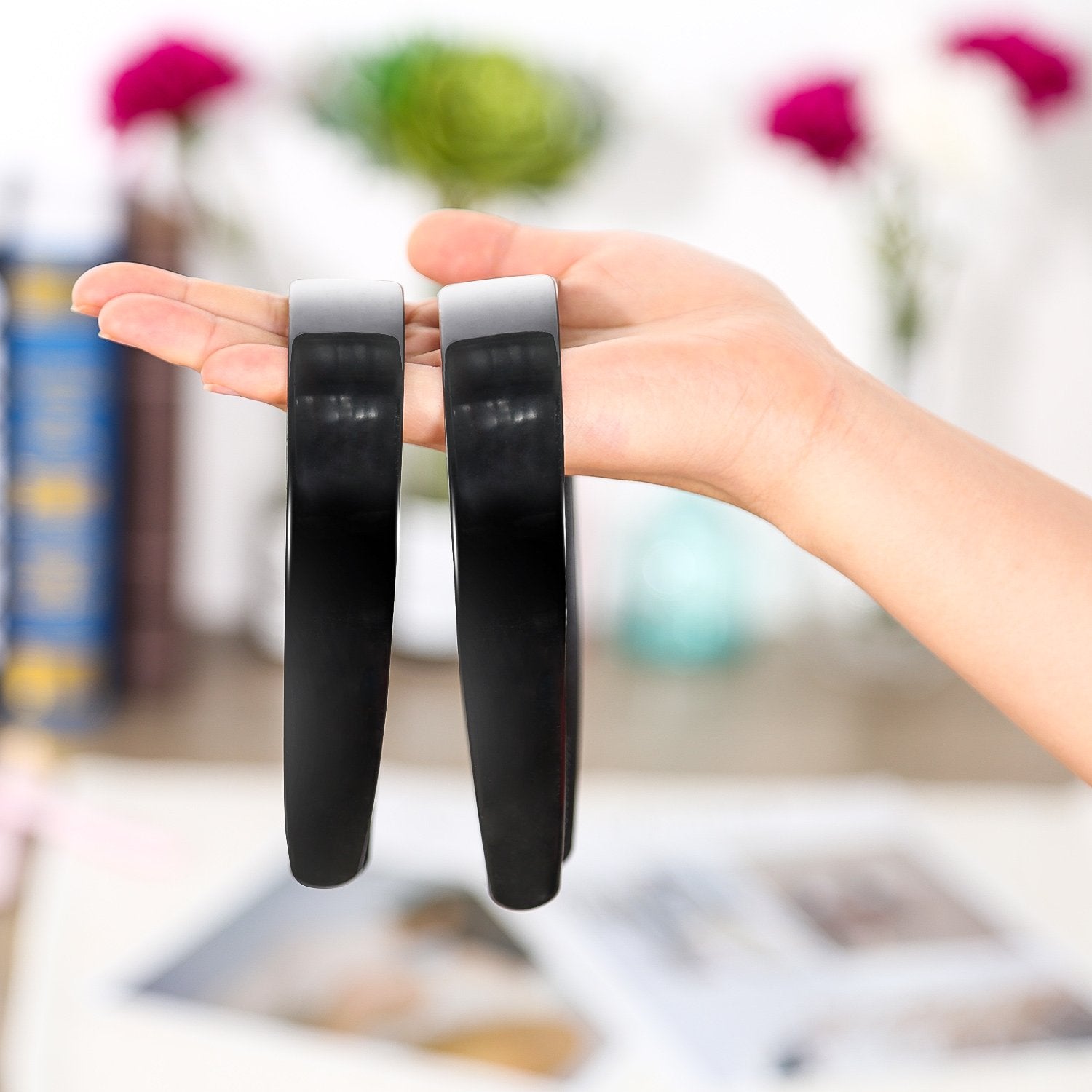 Hestya Hestya 20 Pack 1 Inch Black Plain Craft Plastic Headbands with Teeth Plastic DIY Hair Accessories Headbands Headwear