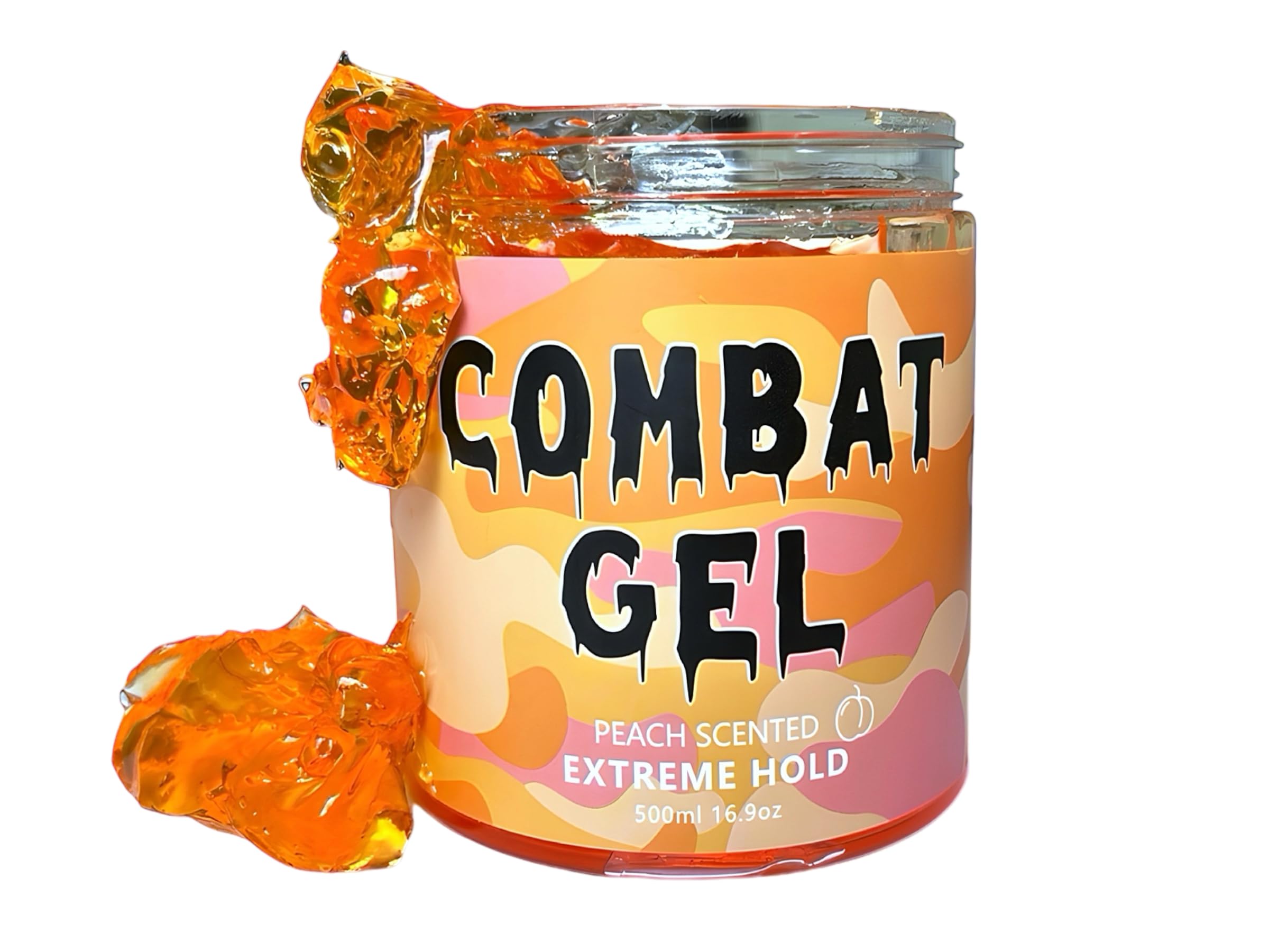 Combat Gel extreme hold hair gel (500 ML, Peach)