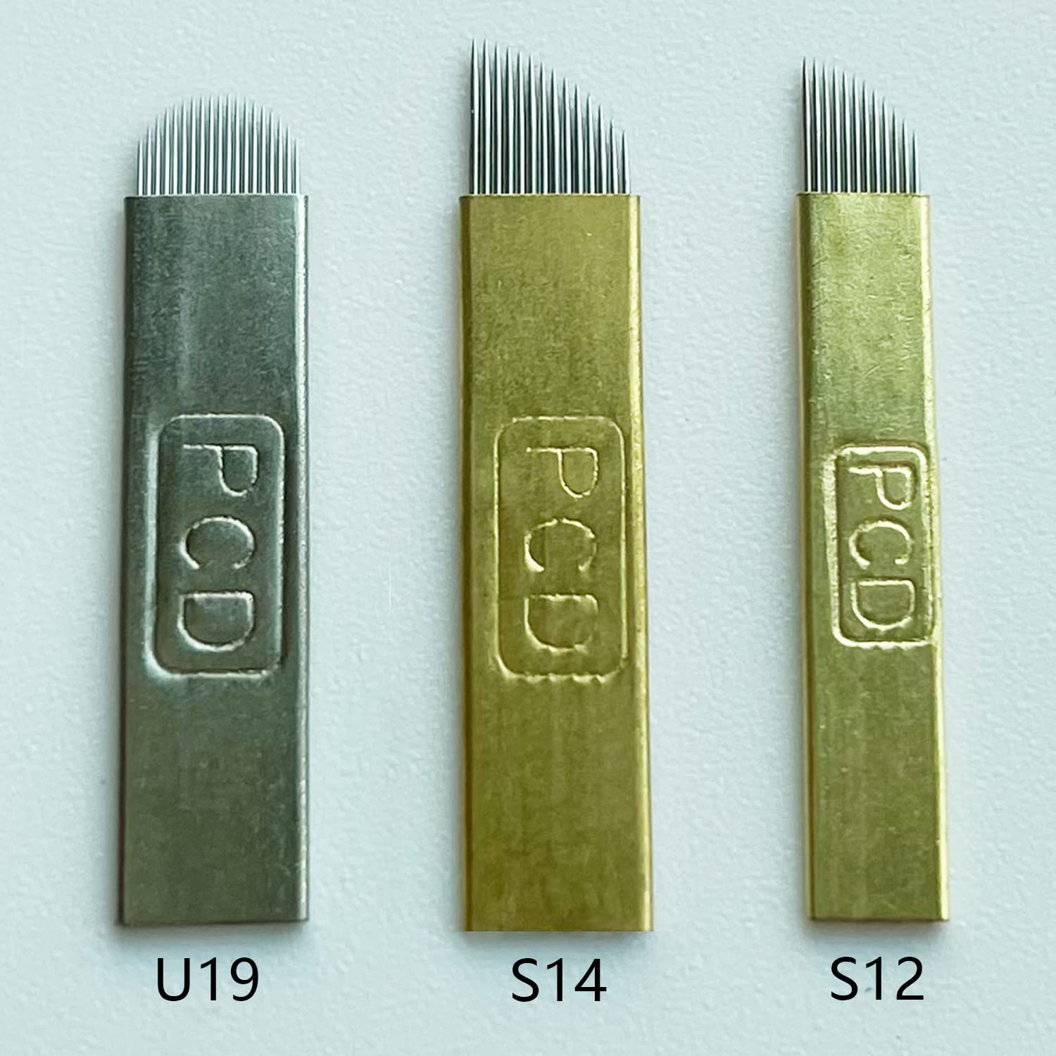 Linyansz Pcd Needles: Disposable Eyebrow Microblading Needles, Lip Tattooing Microblades Permanent Makeup Blades For Single Use Only (Pcd12+Pcd14+Pcd19U) 30Pcs