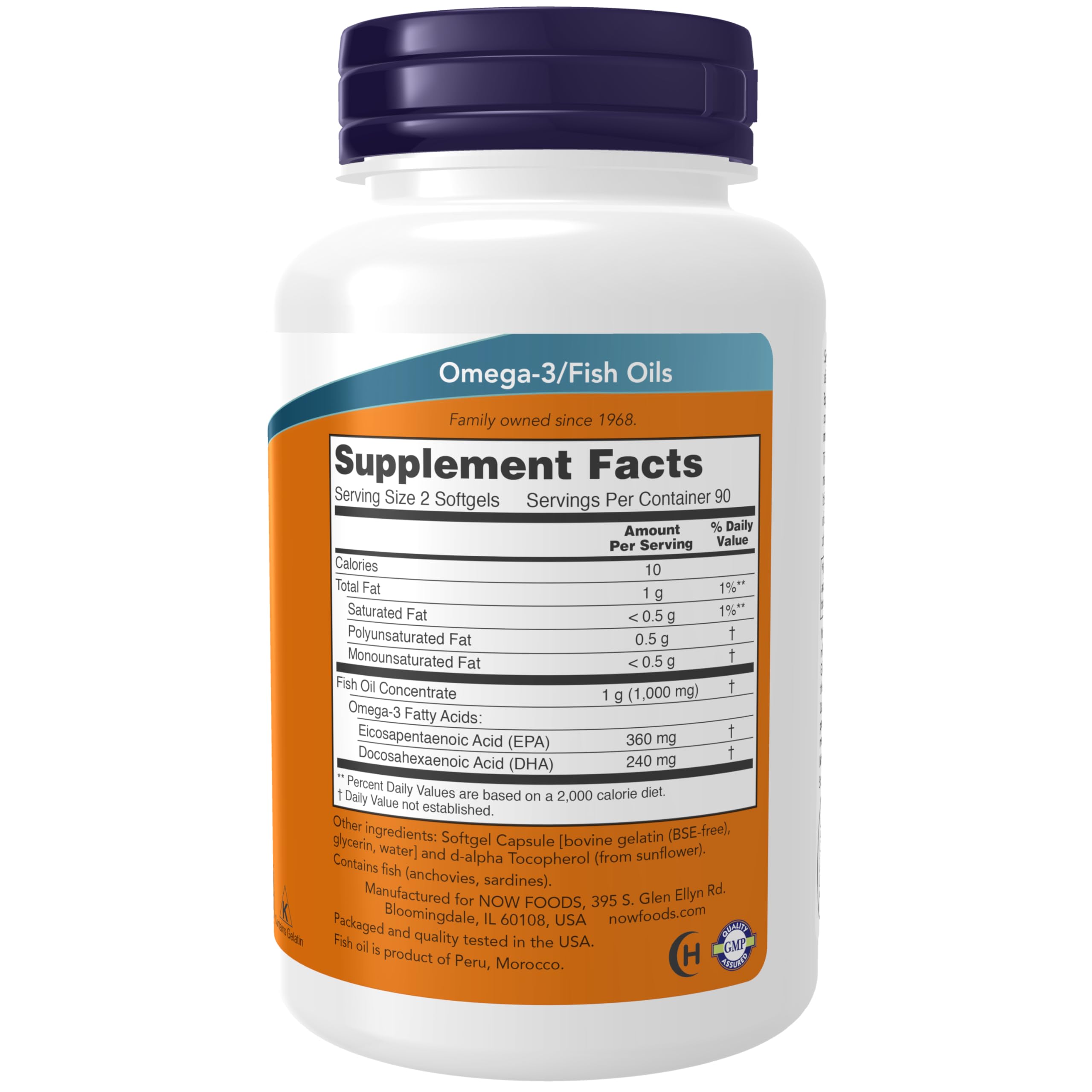 NOW Supplements, Omega-3 Mini Gels, 180 EPA/120 DHA, Molecularly Distilled, Cardiovascular Support*, 180 Softgels