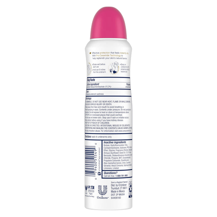 Dove Advanced Care Antiperspirant Deodorant Spray for Women 3 Pack Dragon Fruit & Coconut Cream 72 hour sweat and odor protection 3.8oz