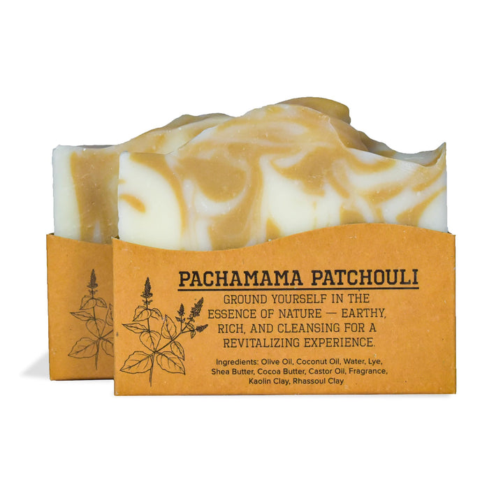 Compass Soap Pachamama Patchouli |All Natural Bar Soap for Men & Women | Body & Face Soap Bar for Women and Men | Minimalist & Gentle Lather| Natural Bath Soap, Paraben & Phthalate Free|5 oz Pack of 2