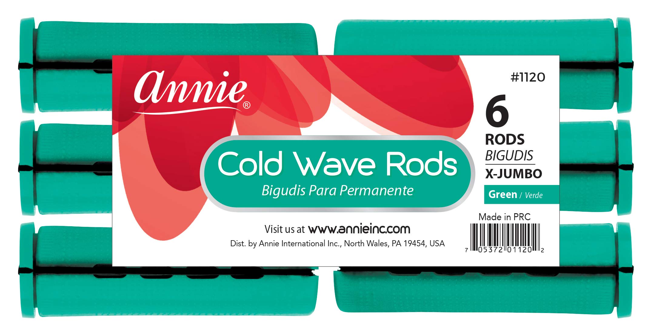 3 Packs Of Annie Cold Wave Rods (Xtra Jumbo) #1120 6 Pcs/Pack