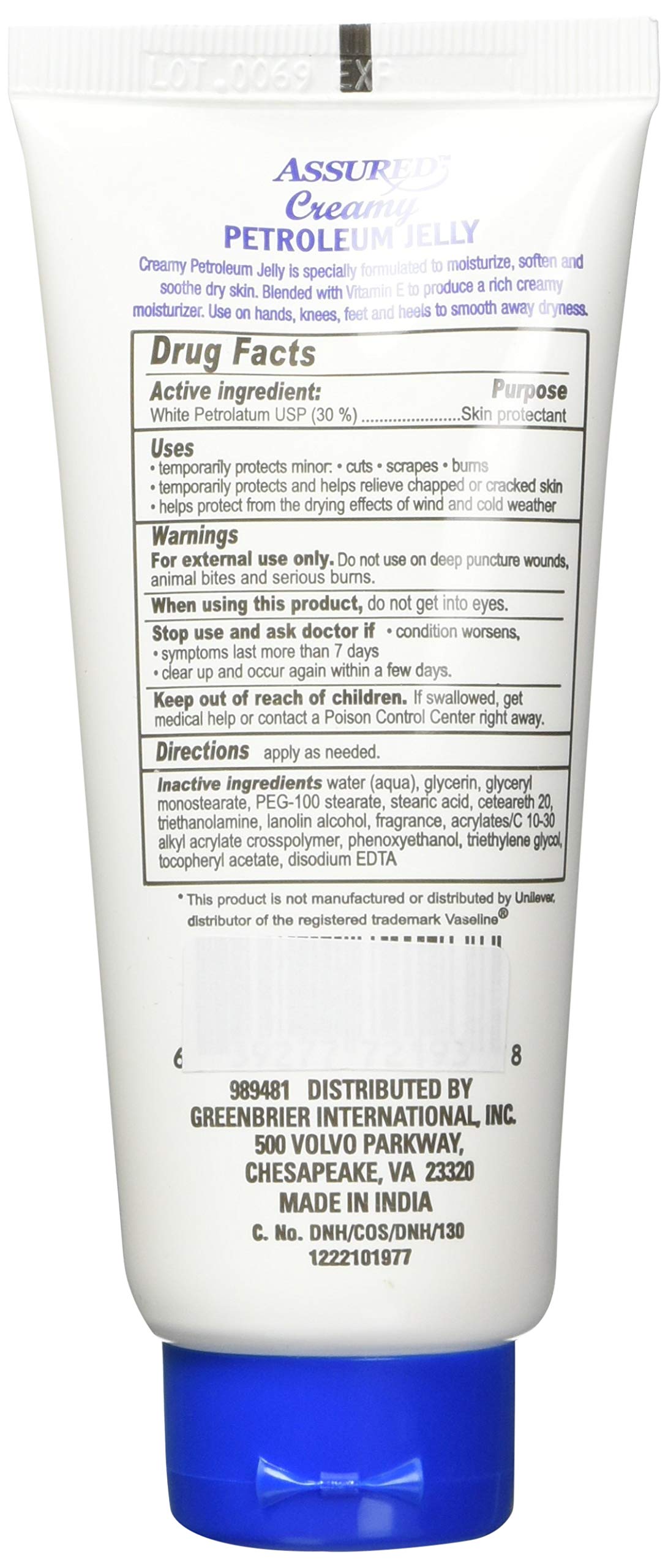 Creamy Petroleum Jelly Hand Cream for Dry, Rough Skin, 3 oz each (3 pack), Absorbs Quickly, Multi Pack, Softly Scented