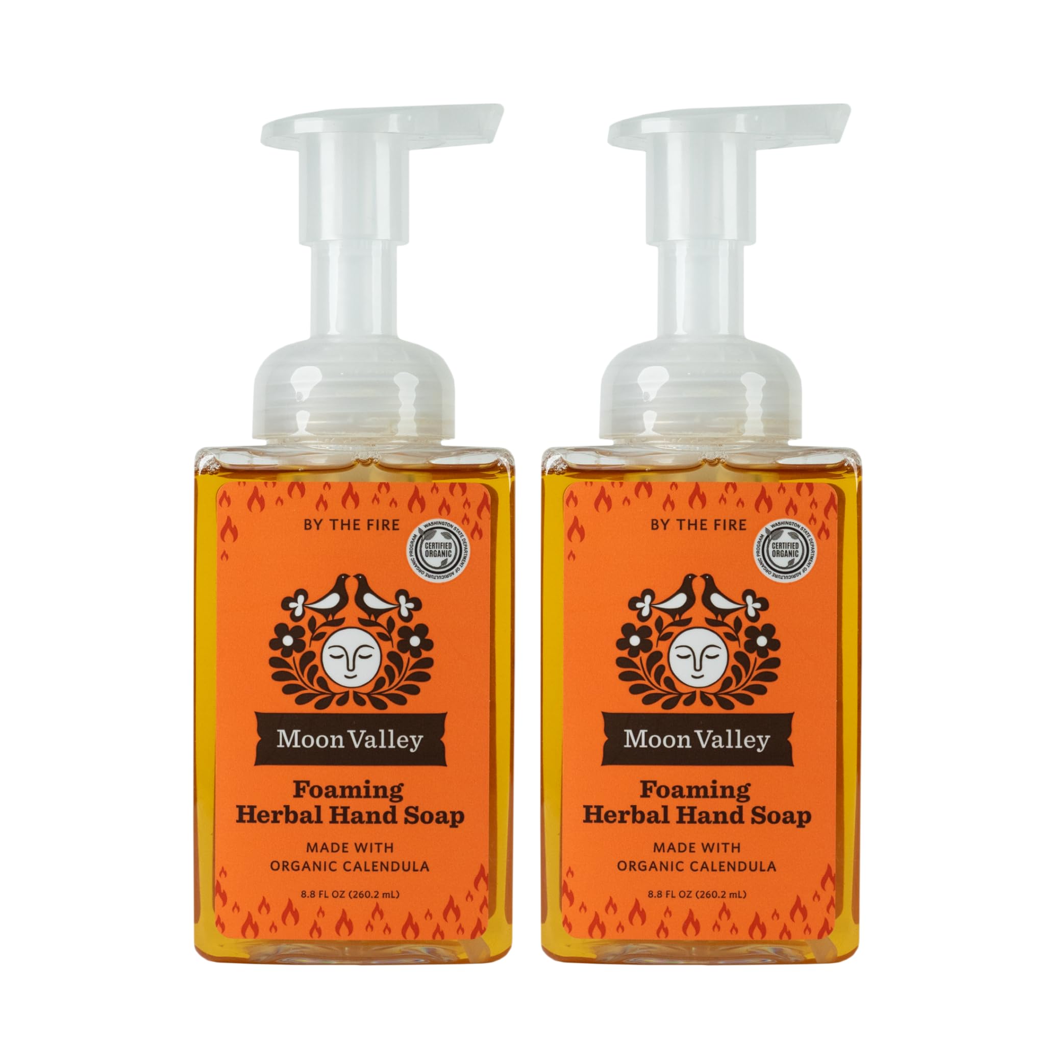 Moon Valley Herbal Foaming Hand Soap, Vegan (By the Fire, Recyclable Bottle)