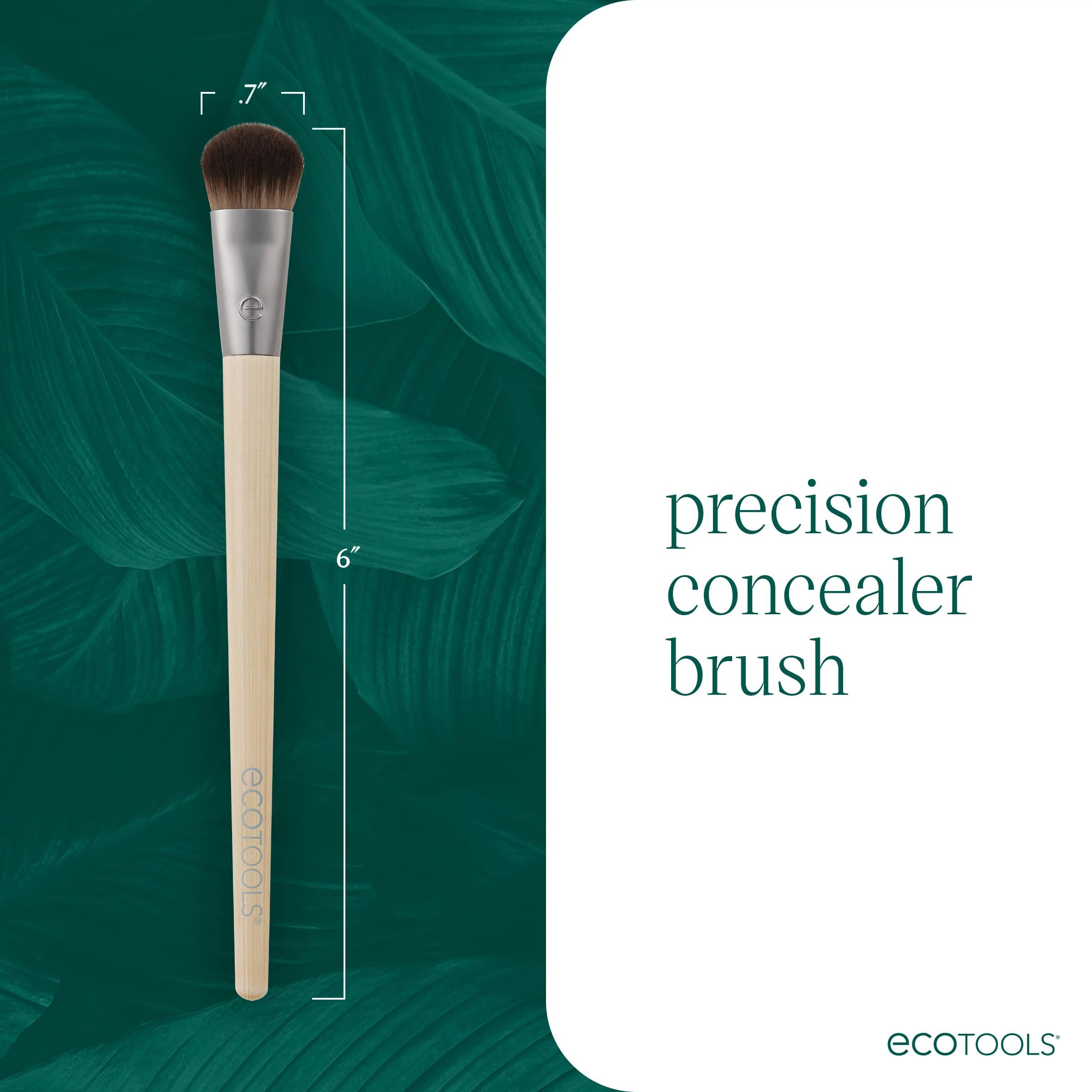 EcoTools Precision Concealer Makeup Brush, For Concealing Under Eyes & Imperfections, Sculpt Skin, Works With Liquid & Cream Makeup, Synthetic Bristles, Cruelty-Free & Vegan, 1 Count