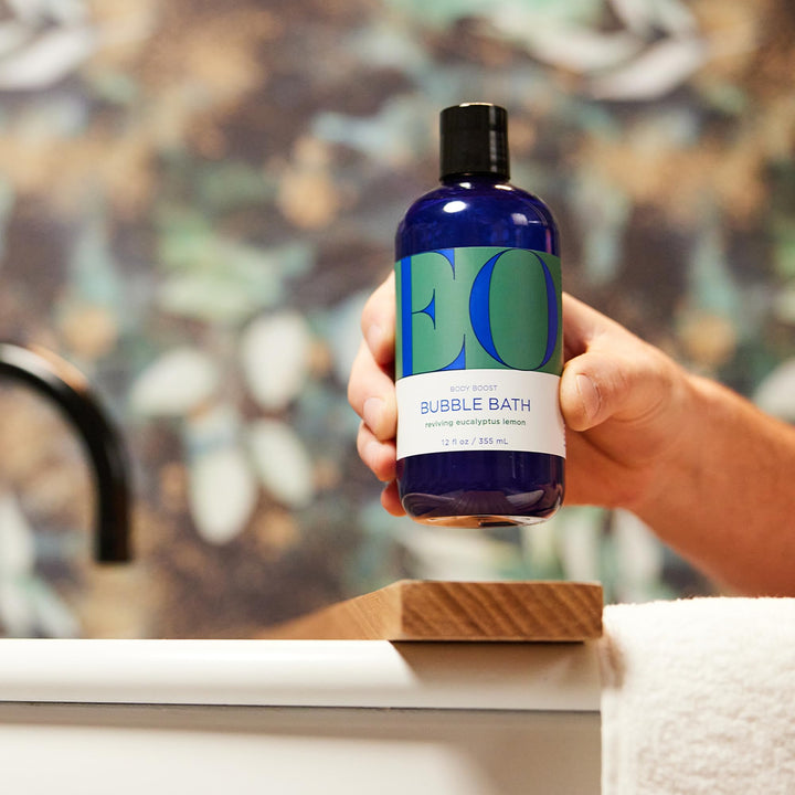 EO Bubble Bath, 12 Ounce (Pack of 1), Eucalyptus Lemon, Plant-Based, Botanical Extracts