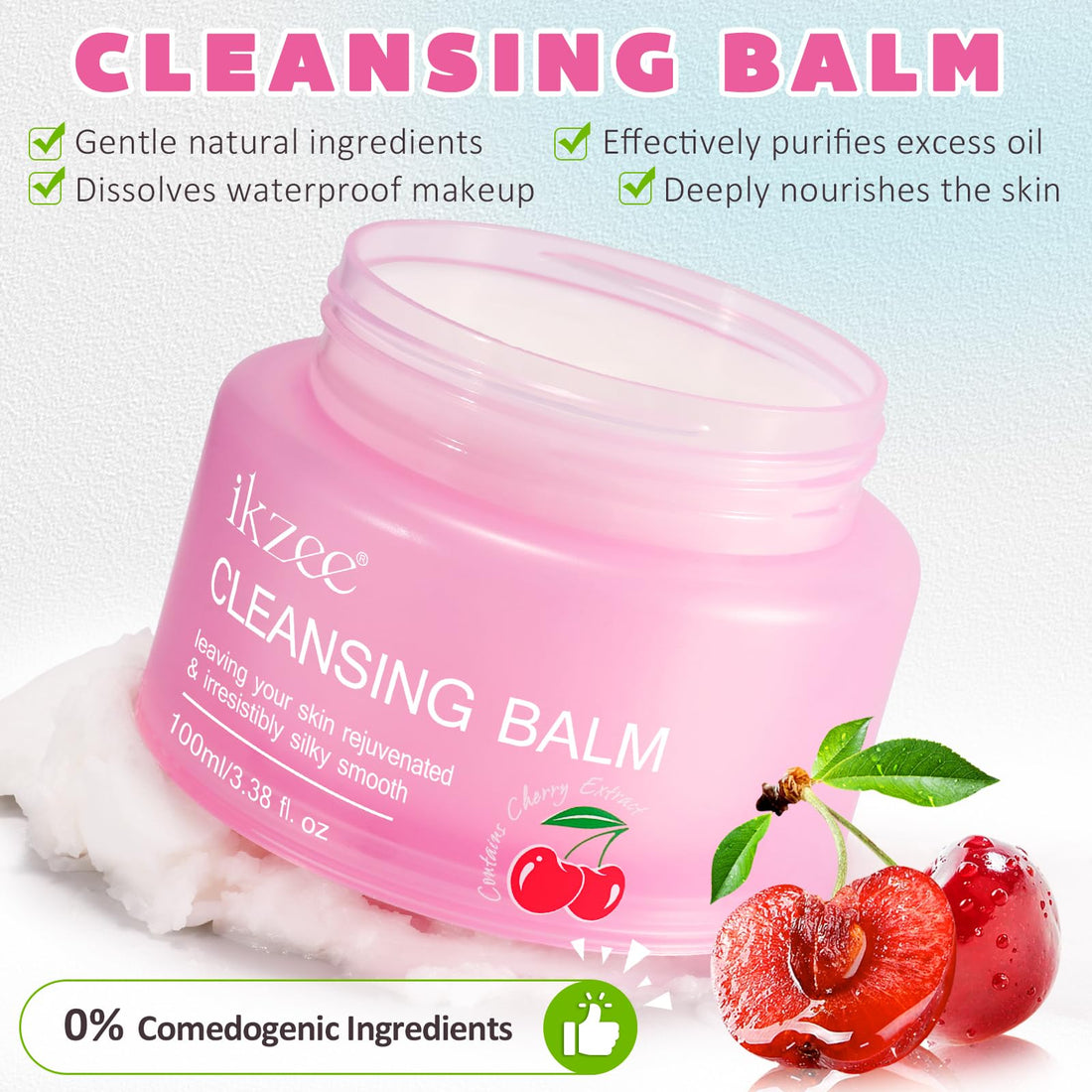 MINGYITUO Cleansing Balm, Makeup Remover Cleansing Korean for Sensitive Skin, Travel Size Good Molecules.