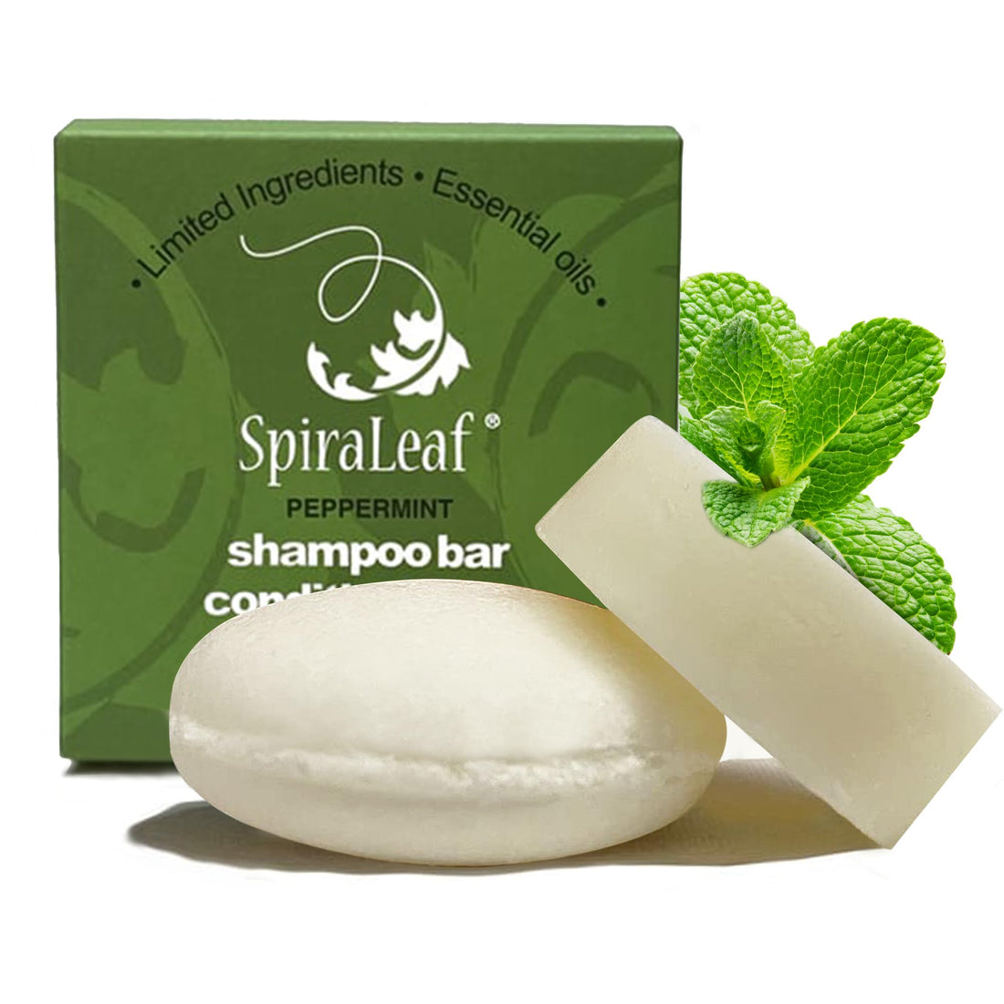 Whiff Shampoo Bar & Conditioning Bar, Peppermint: Rich lather, Pure oils, Limited Ingredients, FREE from harmful Additives, Fragrances, Scents, Colorings; Concentrated formula (peppermint)