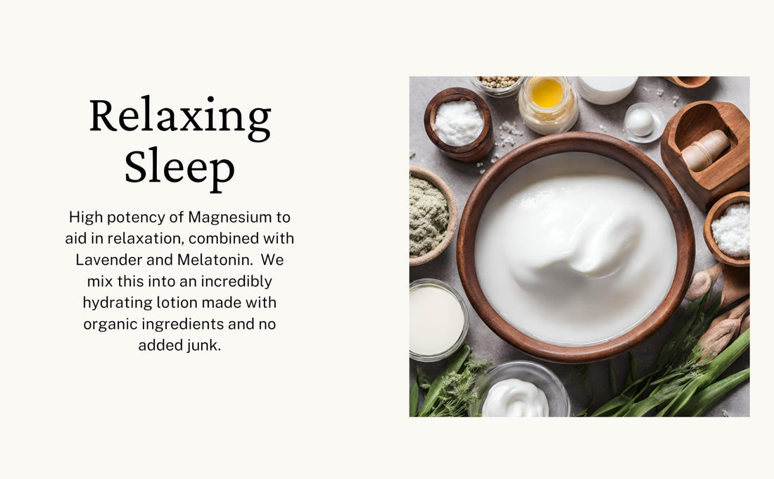 Elepure Pure Elements Magnesium Sleep Lotion with Lavender and Melatonin - Topical Application Night Cream- High Potency - Organic Materials - Large Size - Great Value - 8 fl. oz