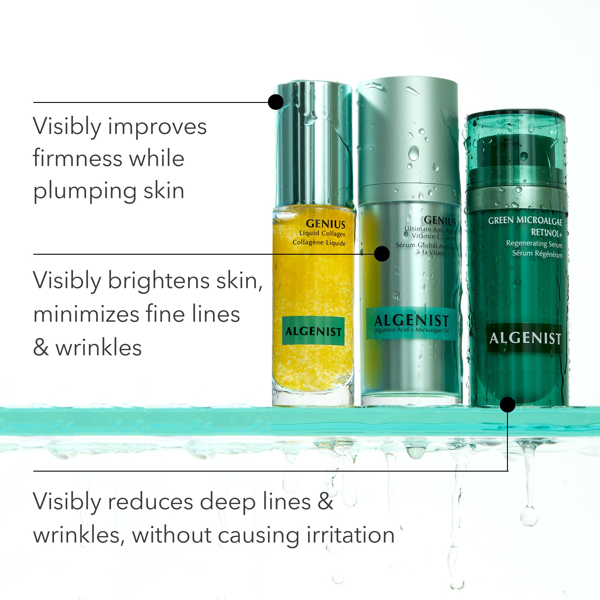 Algenist Genius Ultimate Anti-Aging Vitamin C Serum for Women, 1 Ounce