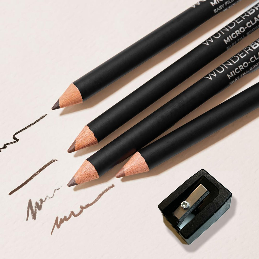 Wunderbrow Micro-Classic Brow Pencil, 2.5mm tip for precision filling, Sharpener Included, Vegan and Cruelty Free (Brunette)