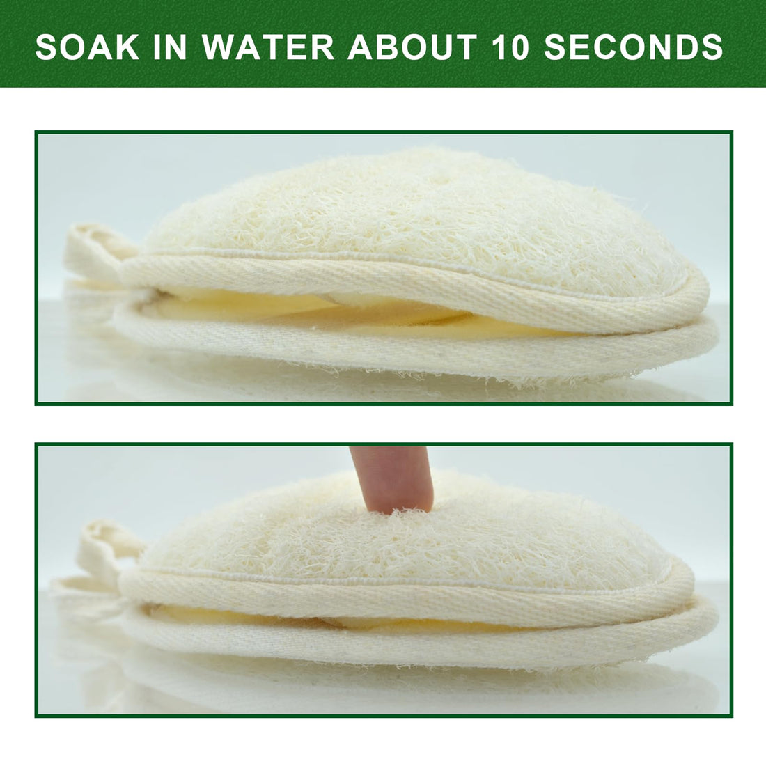 Crovin Loofah Pads - Exfoliating Loofah Body Scrubber 100% Natural Bath Sponge for Men and Women’s SPA - 6 Packs Gifts Luffa Package,Perfect for Bath Shower