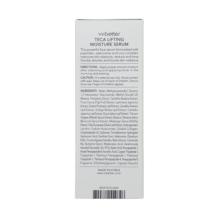 VVBETTER Centella Asiatica Lifting Serum for Face with Peptides, Niacinamide and Hyaluronic Acid, Hydrating & Brightening Korean Skincare, Glow & Plump Effect, for Sensitive Skin 1.01 fl. Oz