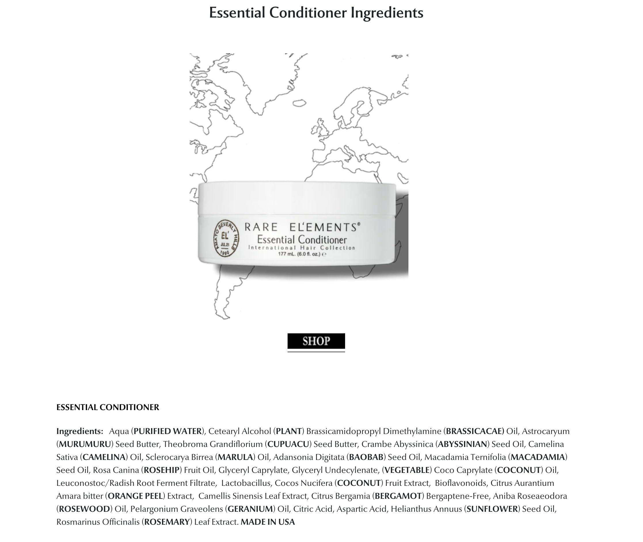 Rare El'ements Essential Conditioner 6.5 oz