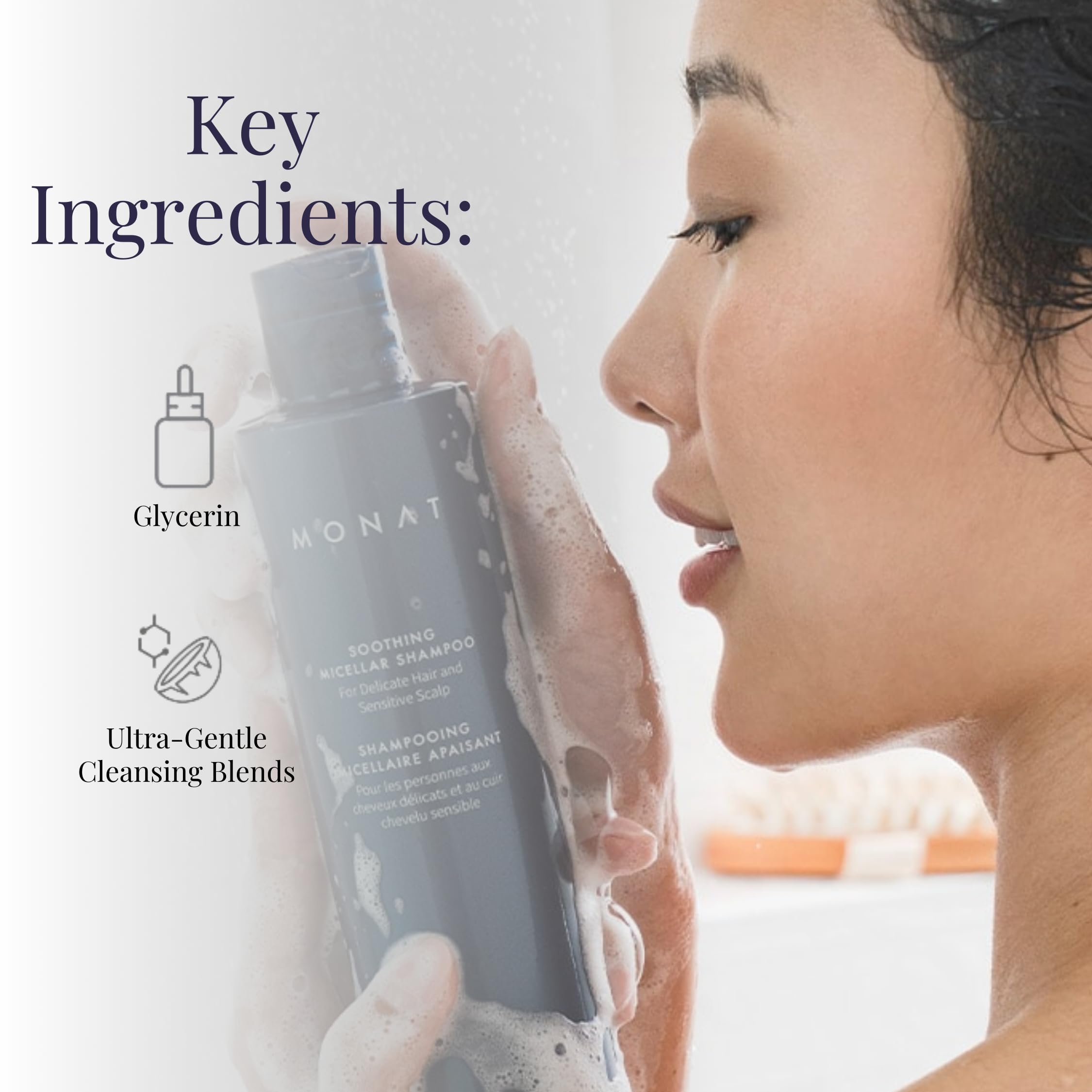 MONAT Soothing Micellar Shampoo - High-Performance Hair Shampoo Promises a Gentle, Refreshing Cleanse. Friendly to Scalp - Net Wt. 237 ml / 8 fl. oz.