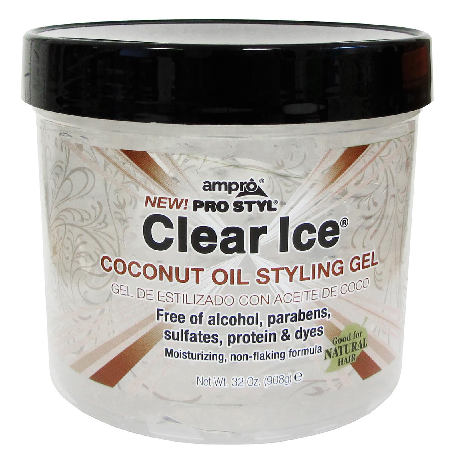 Ampro Clear Ice Coconut Oil Styling Gel, 32 Ounce