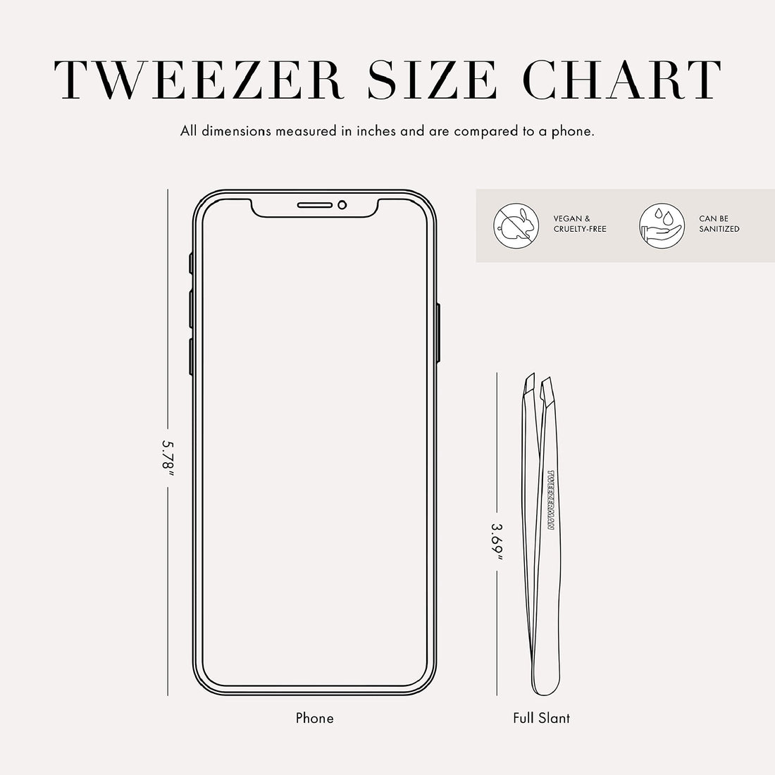 Tweezerman Stainless Steel Slant Tweezer - Eyebrow Tweezers for Women and Men (Platinum Silver)