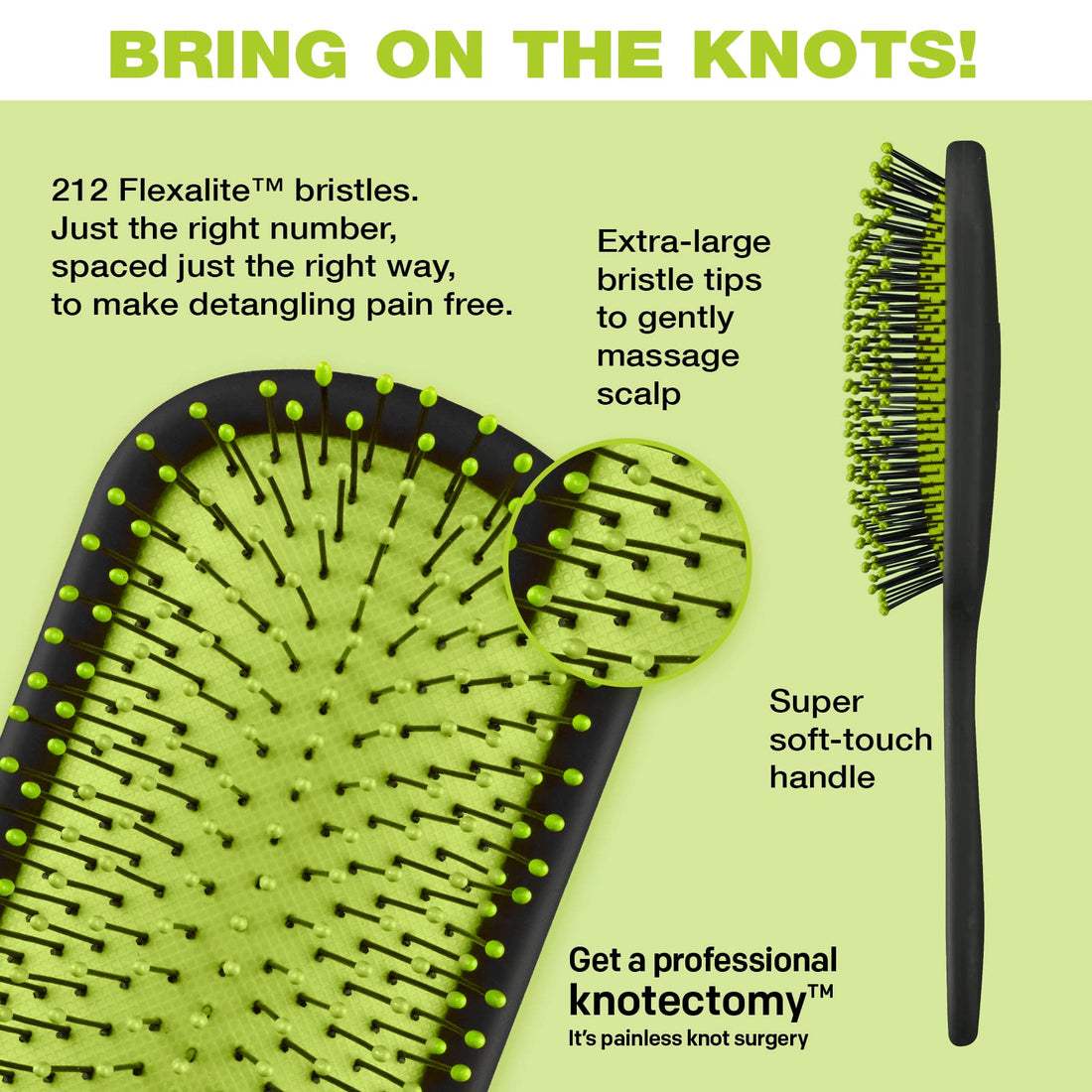 The Knot Dr. For Conair The Pro with Case Green