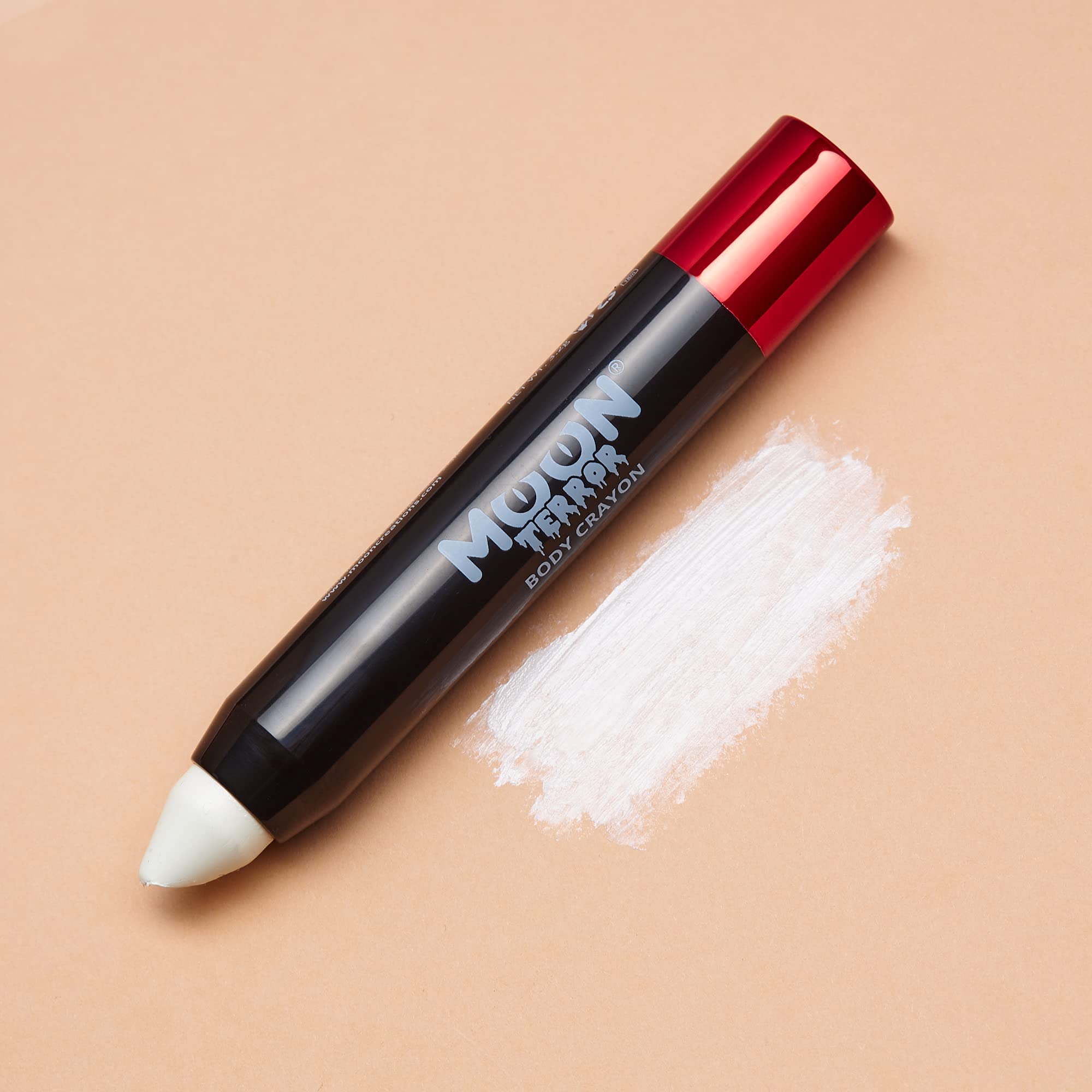 Moon Terror - Halloween Face Paint Stick/Body Crayon Makeup for Face & Body - 0.12oz - Create Spooky Designs Like a pro! Wicked White