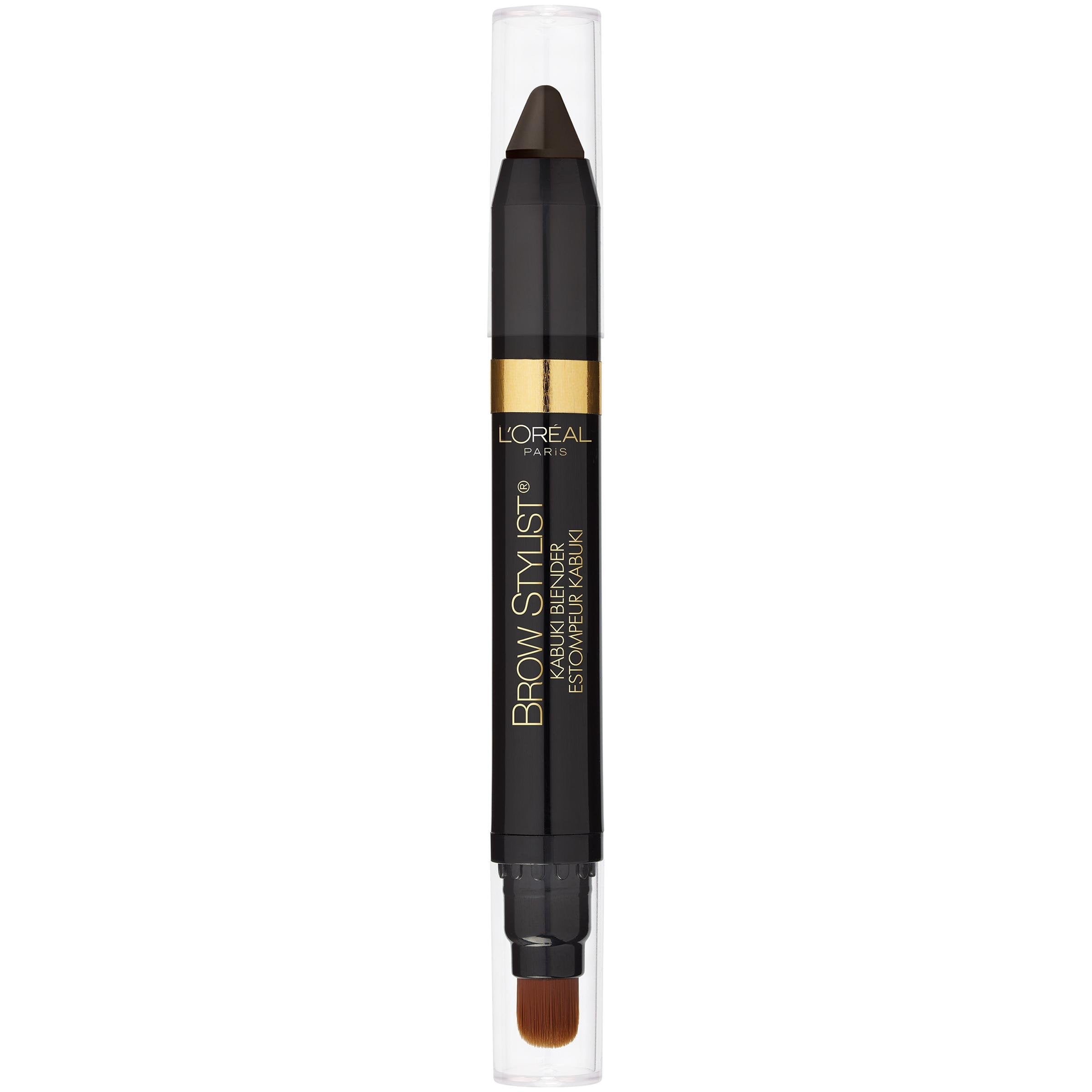 L'Oreal Paris Brow Stylist Kabuki Blender Brow Crayon, Dark Brunette, 0.05 oz.