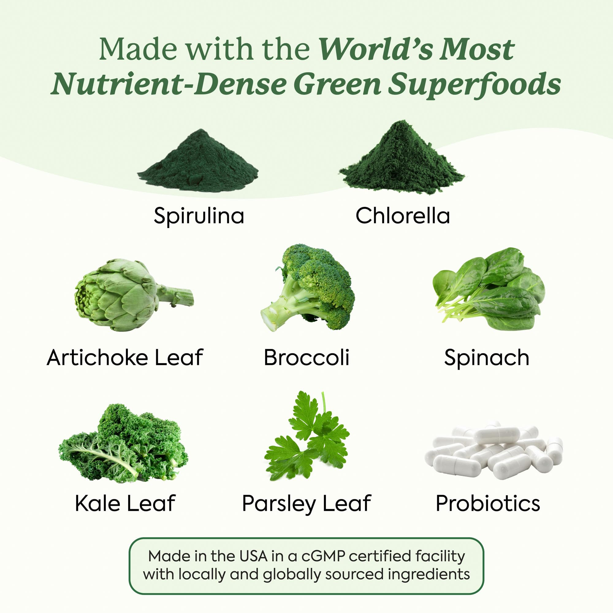 Plant People WonderGreens Veggie Gummies Super Greens with Probiotics Multivitamin Support Gummy for Wellbeing, Energy, Immune and Gut Health, Green Apple Flavor (60 Count)