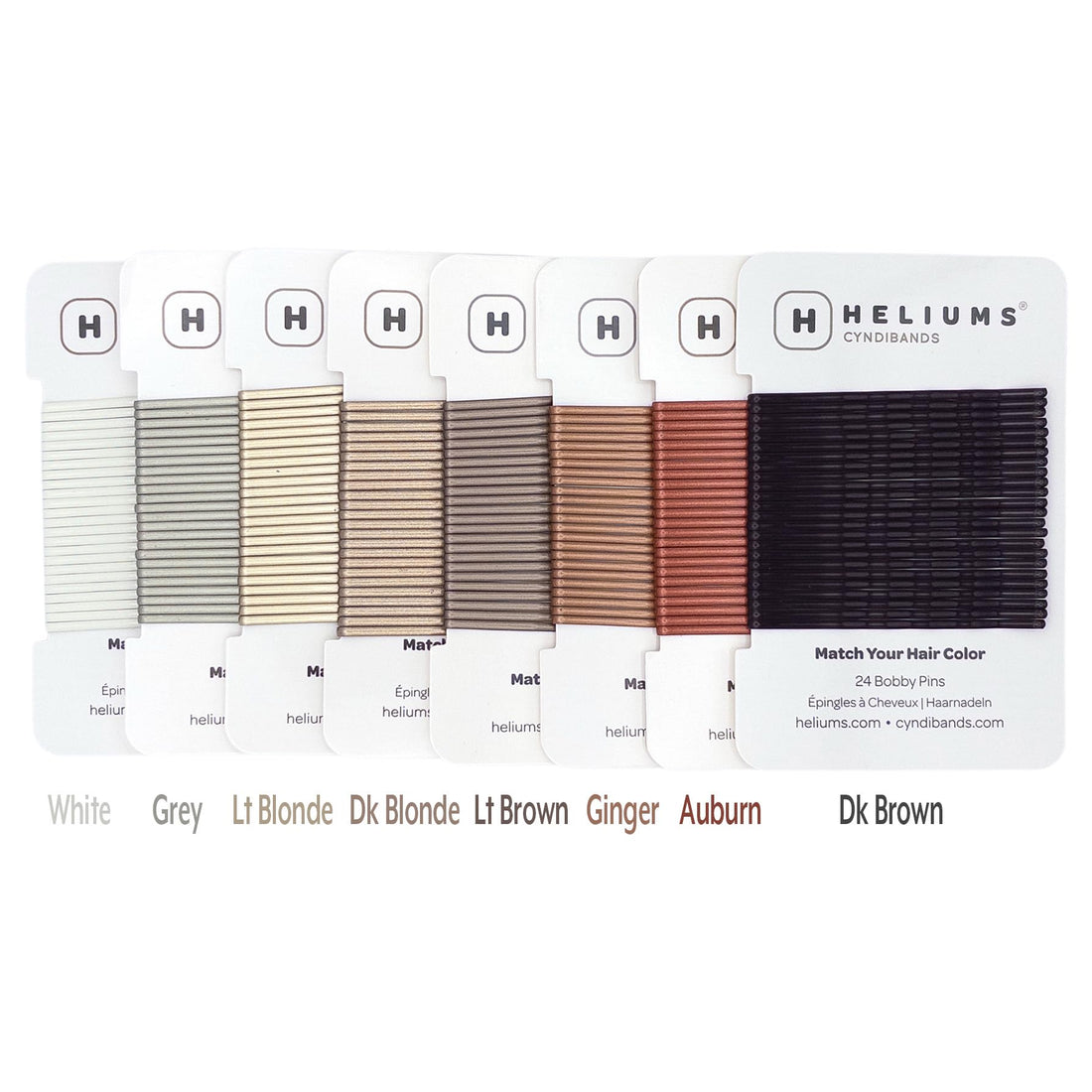 Heliums Large Bobby Pins - Auburn Red - 2.5 Inch Extra Long Wavy Hair Pins - 24 Pack